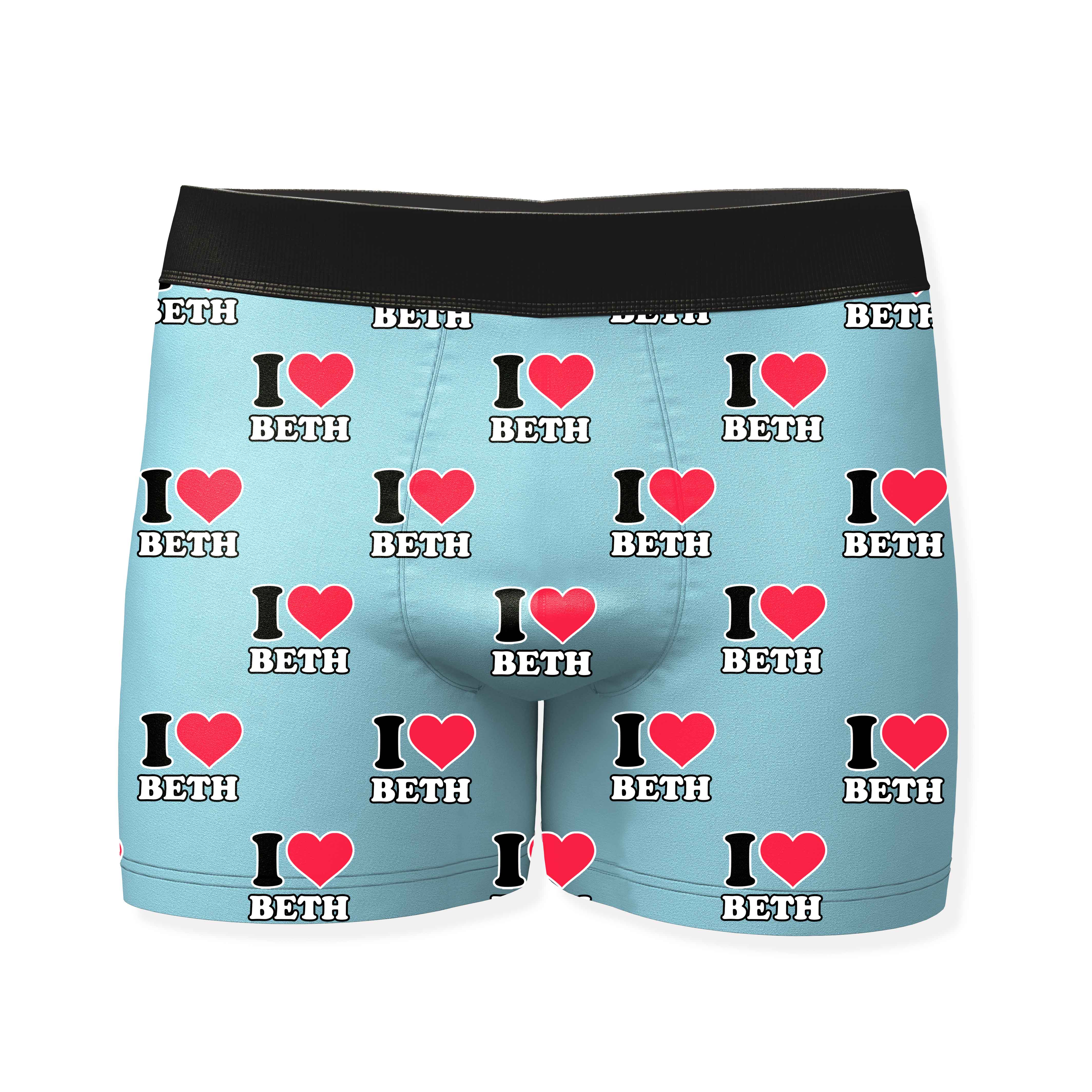 I Heart Name Personalized Boxers