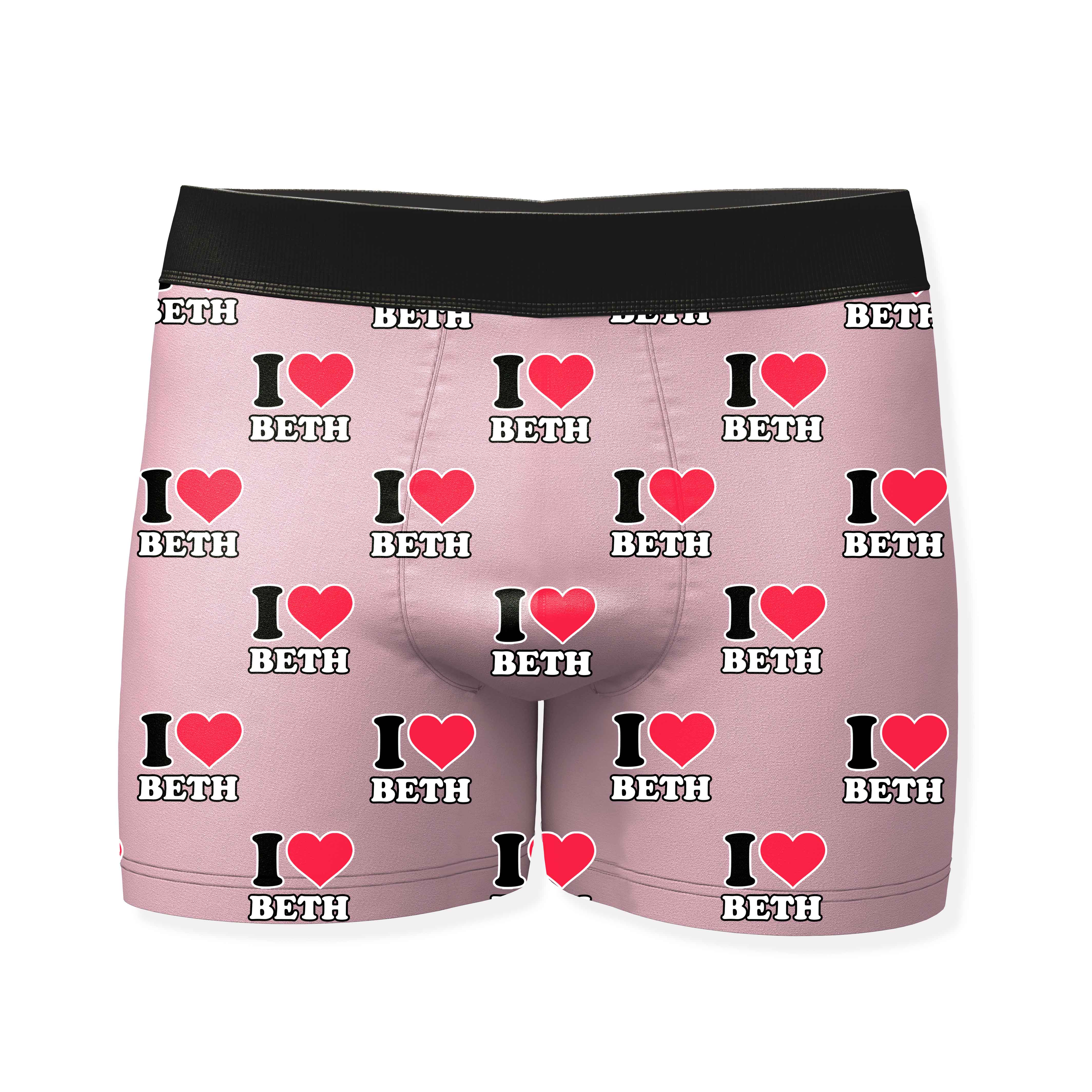 I Heart Name Personalized Boxers