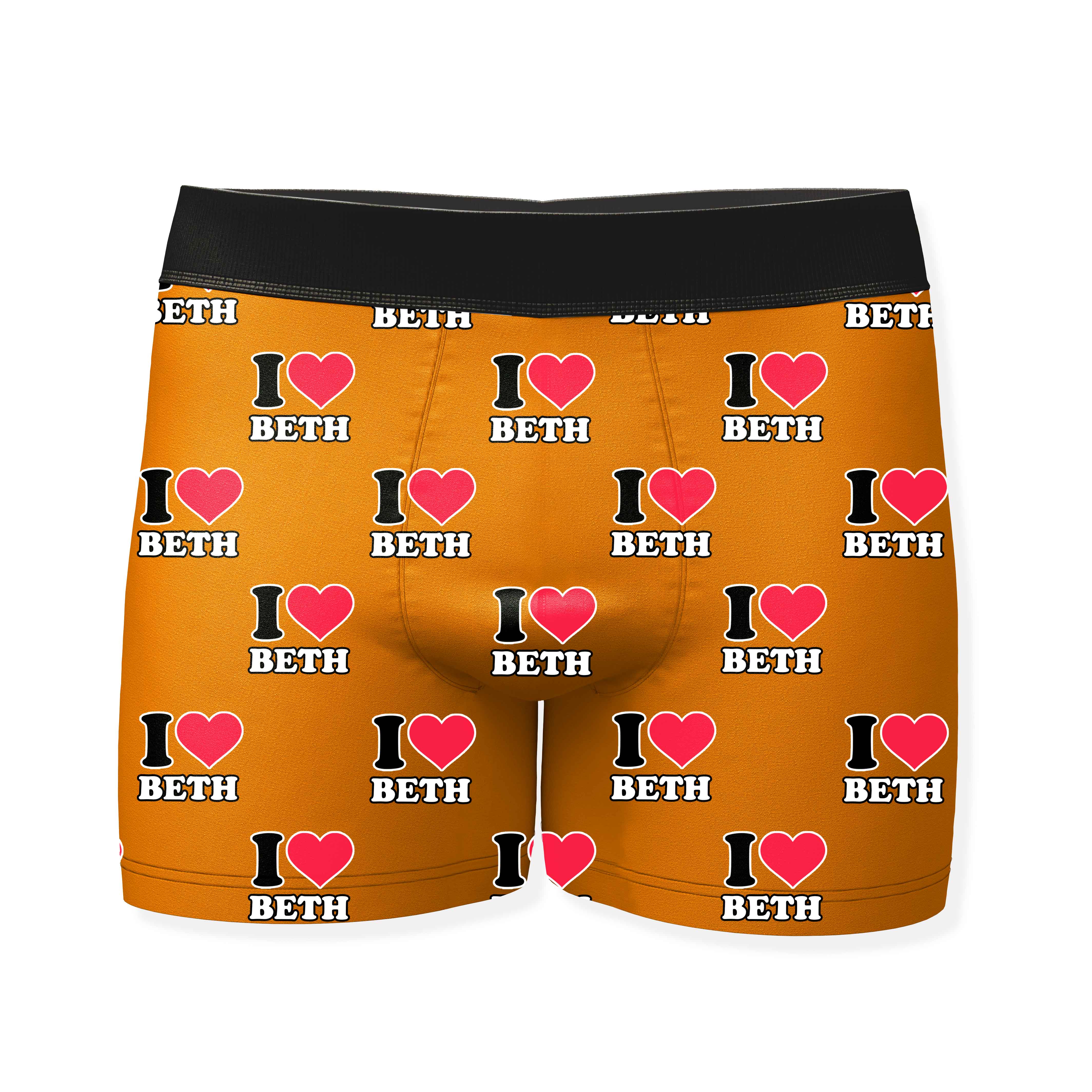 I Heart Name Personalized Boxers