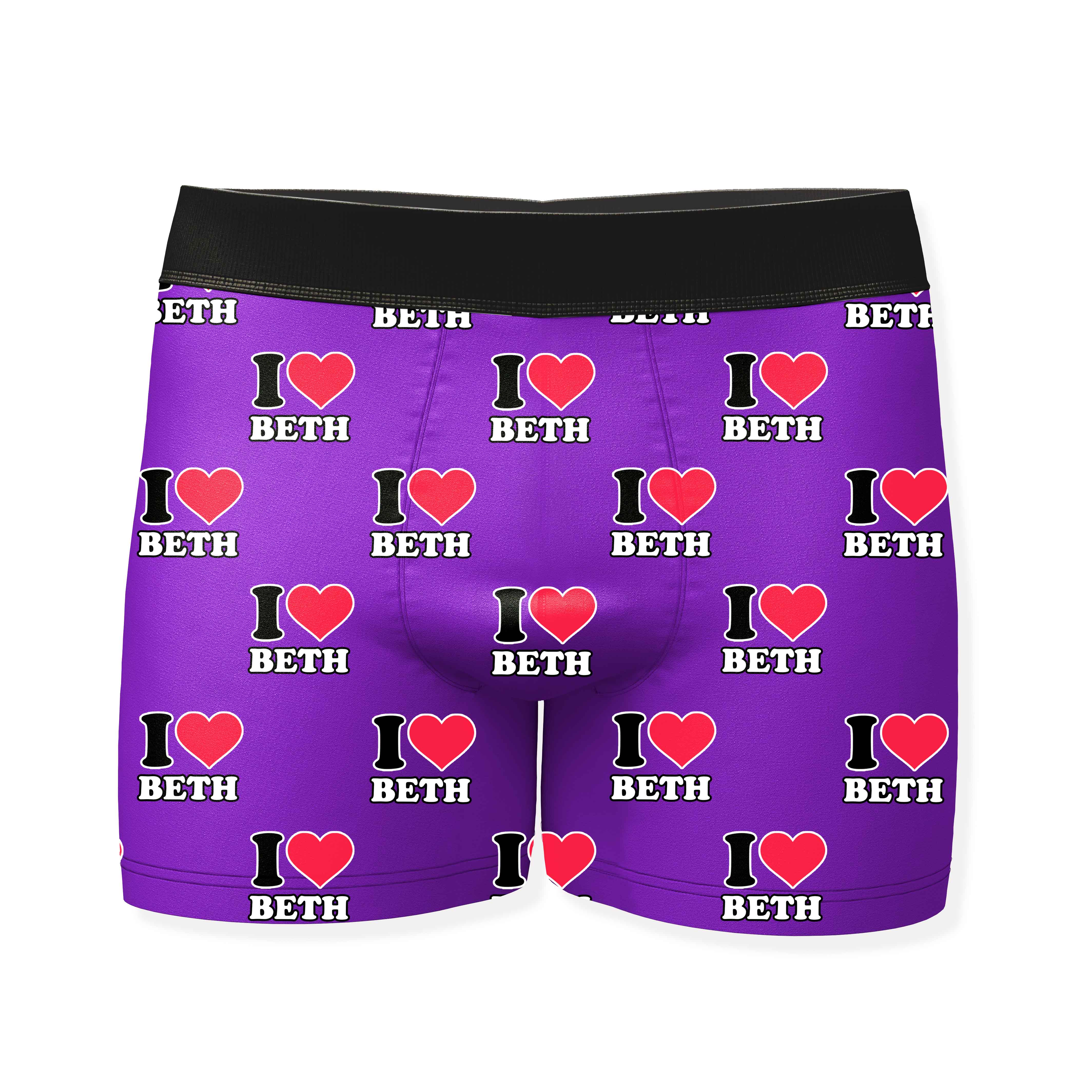 I Heart Name Personalized Boxers