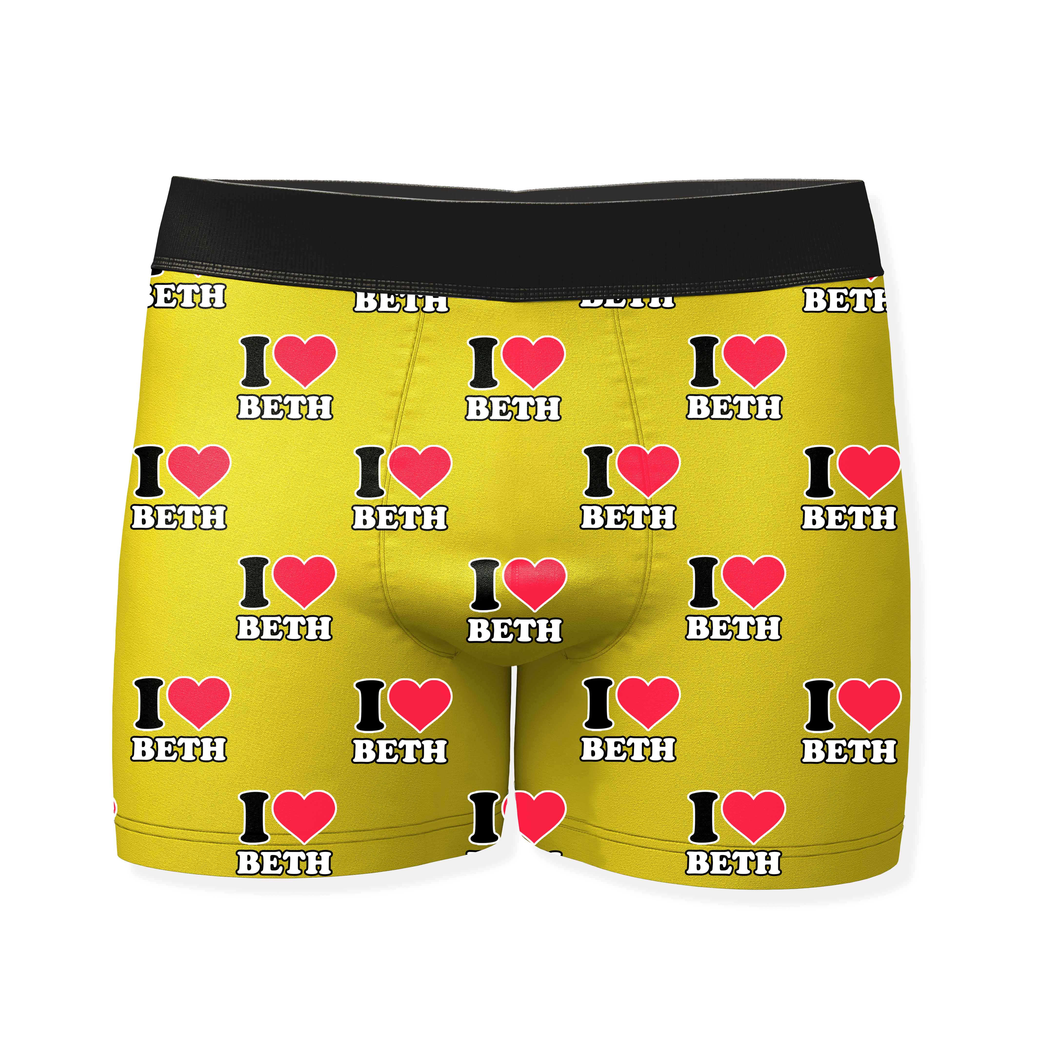 I Heart Name Personalized Boxers
