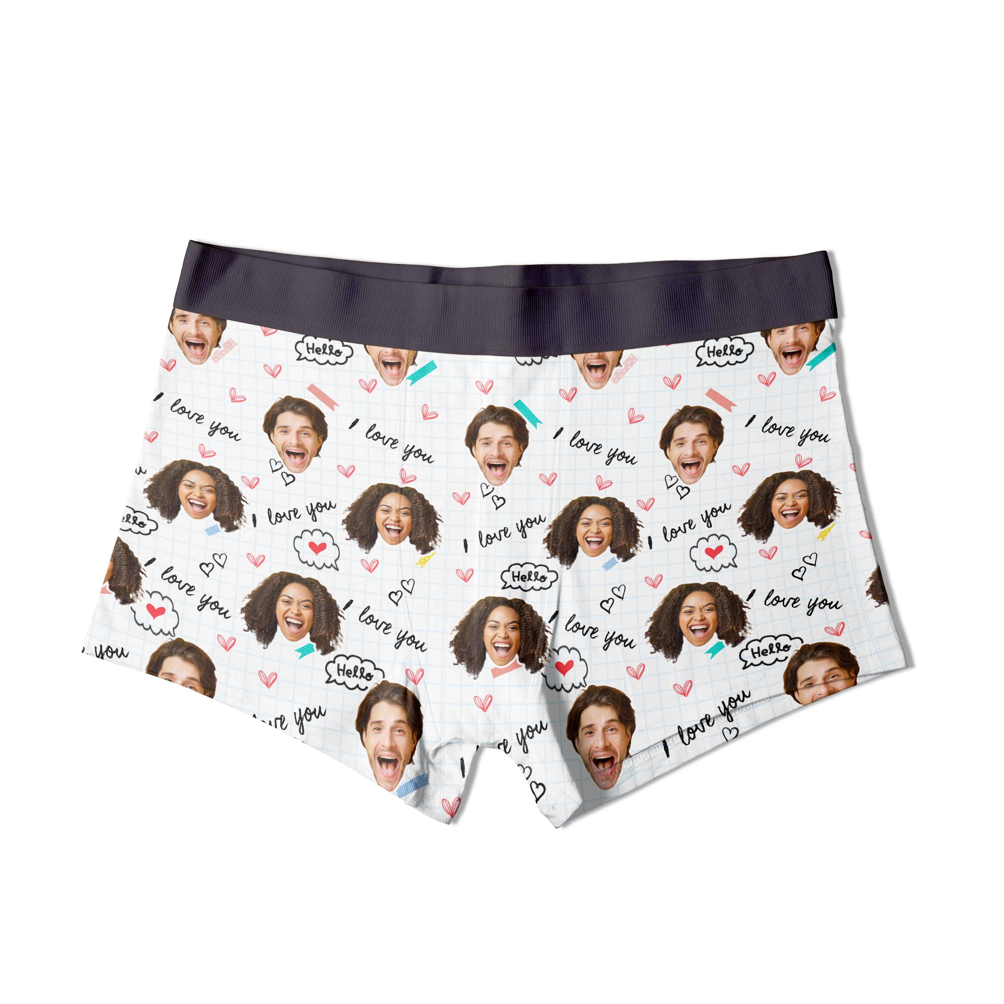 I Love You Personalized Custom Boxers