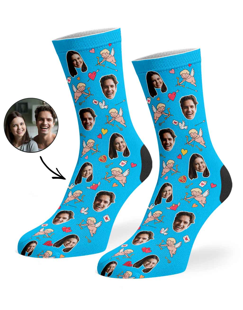 Cupid Girl Custom Socks