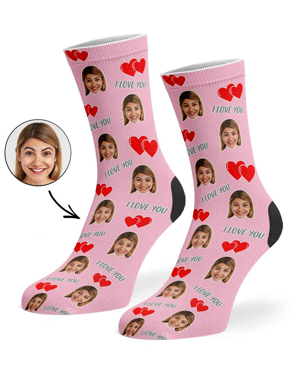 I Love You Valentines Day Custom Socks