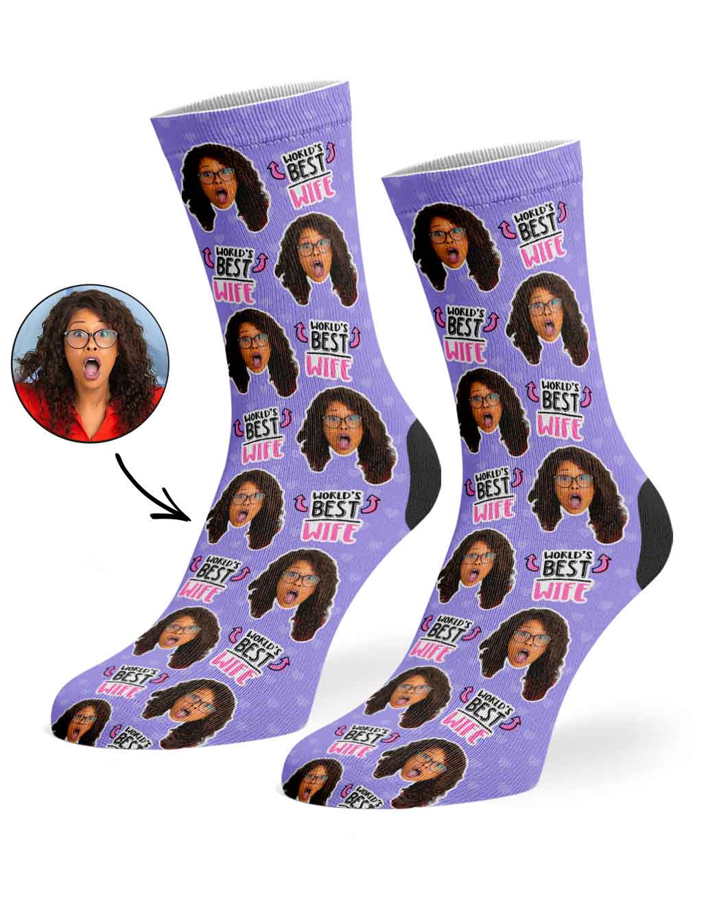 World's Best Wife Custom Socks
