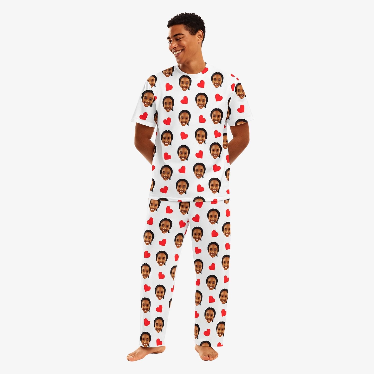 Men's Love Hearts Custom PJs