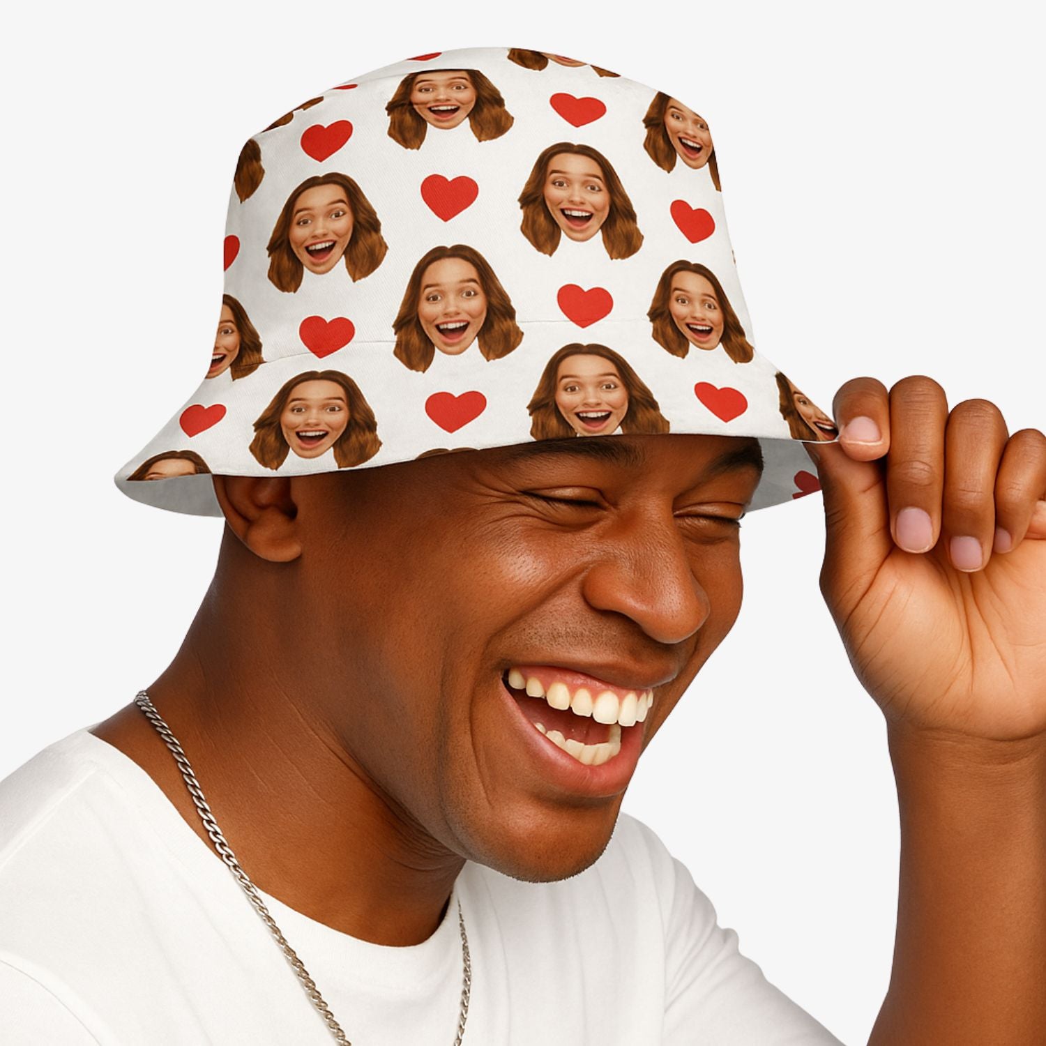 Red Hearts Custom Bucket Hat