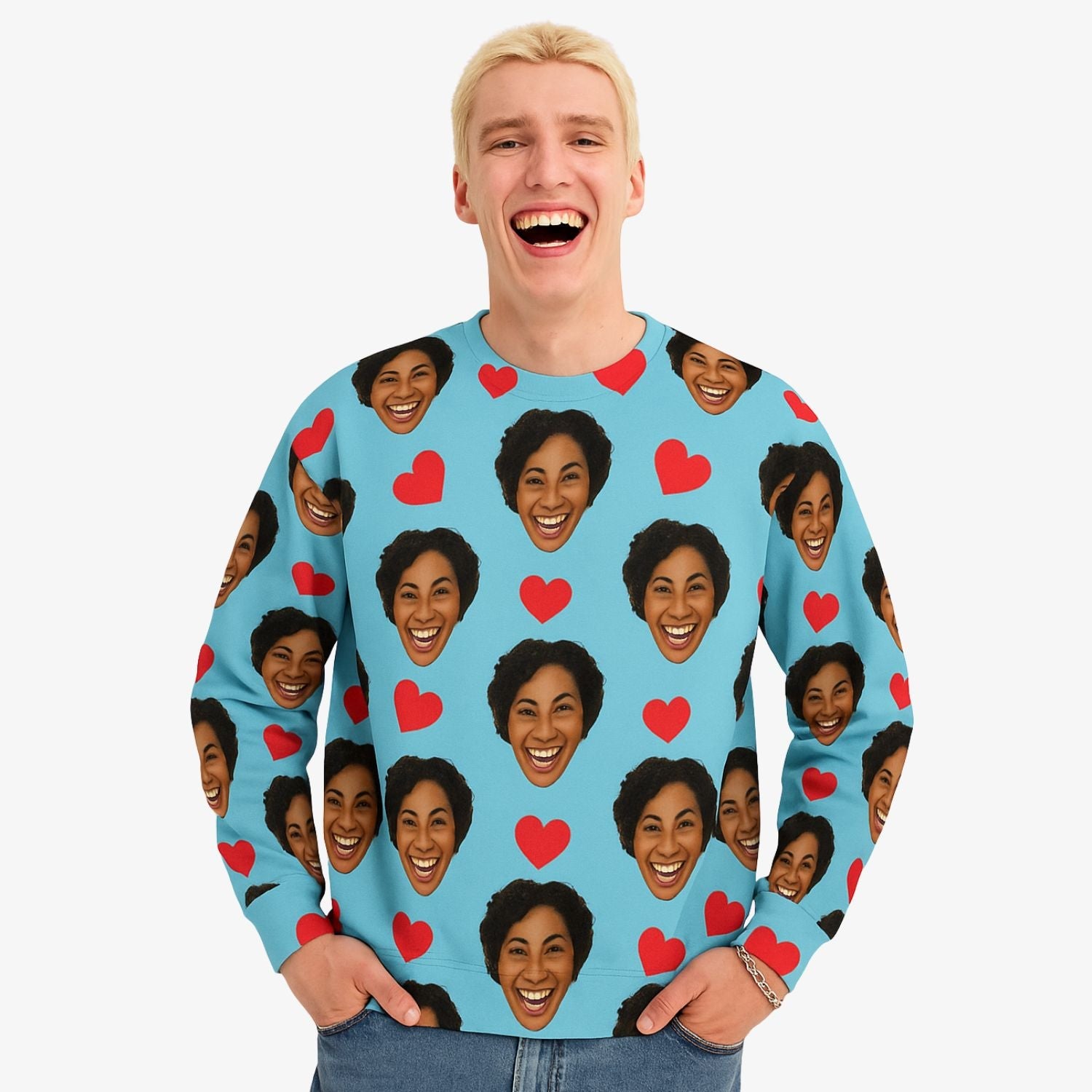 Red Hearts Custom Sweatshirt