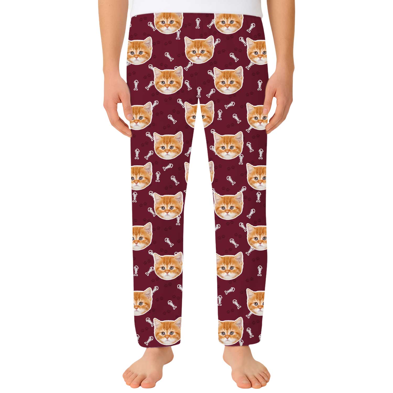 Your Cat Men's Custom PJ Pants