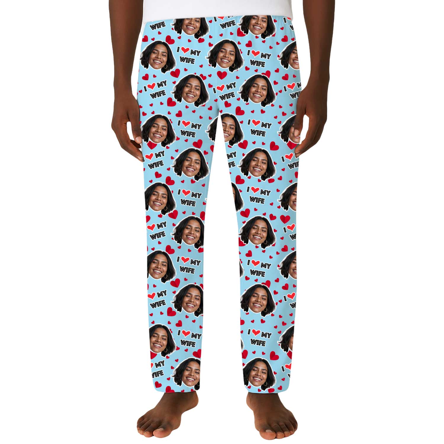 I Love My Wife Custom Men's PJ Pants