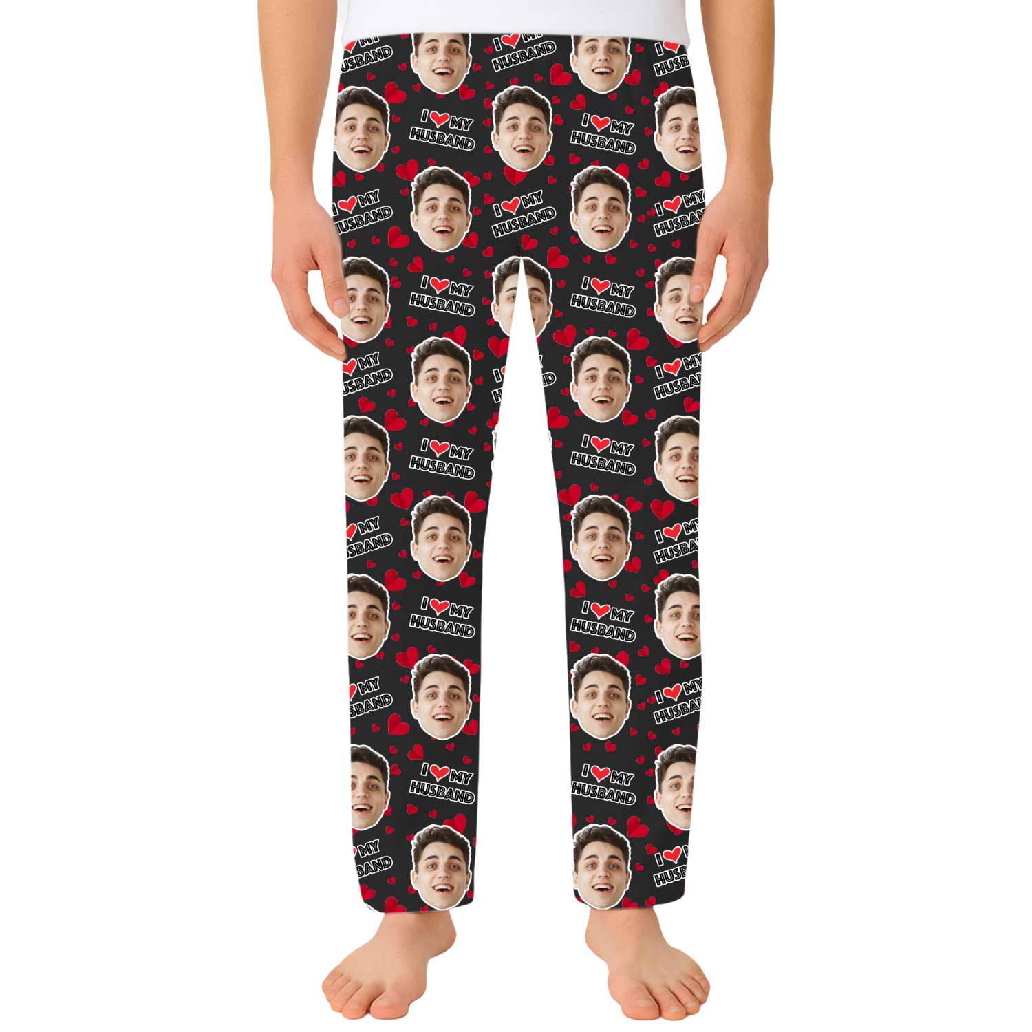 I Love My Husband Custom Men's PJ Pants