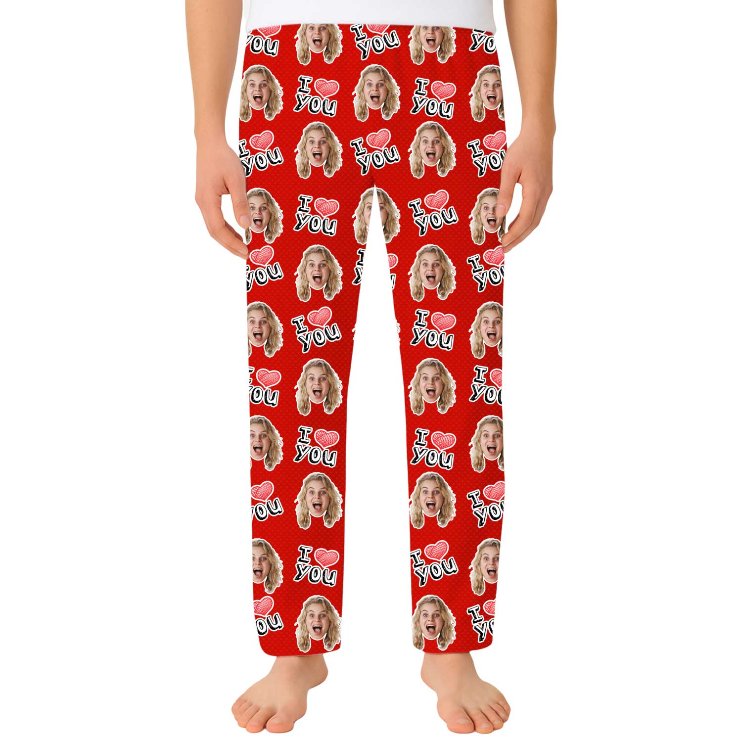 I Heart You Custom Men's PJ Pants