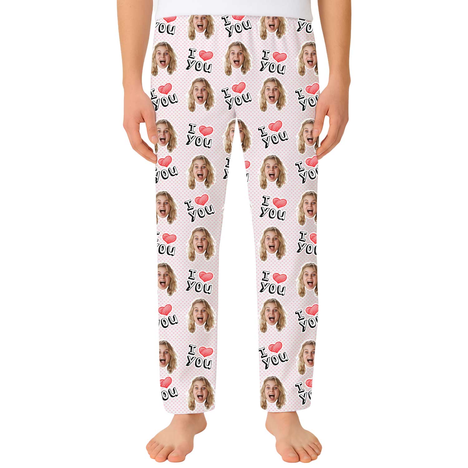 Men's I Heart You Custom PJ Pants