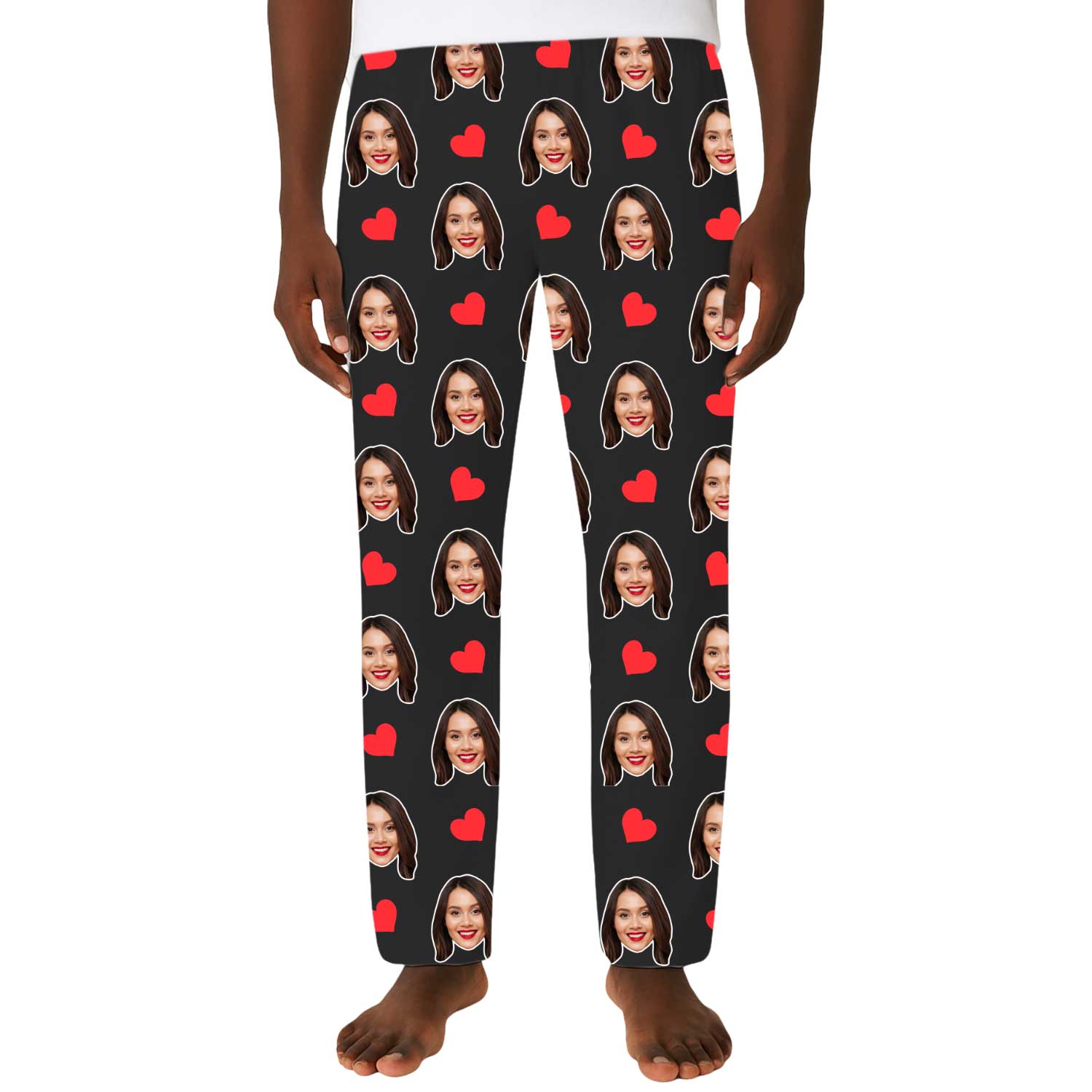 Red Hearts Custom Men's PJ Pants