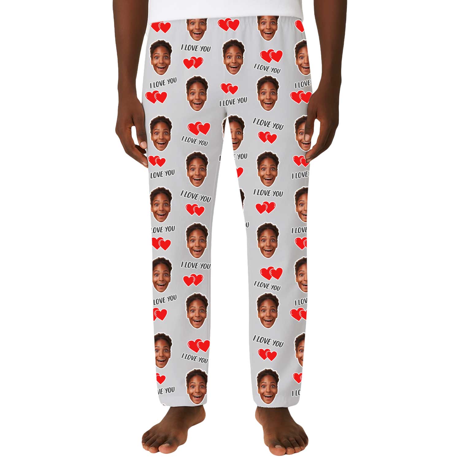 I Love You Custom Men's PJ Pants