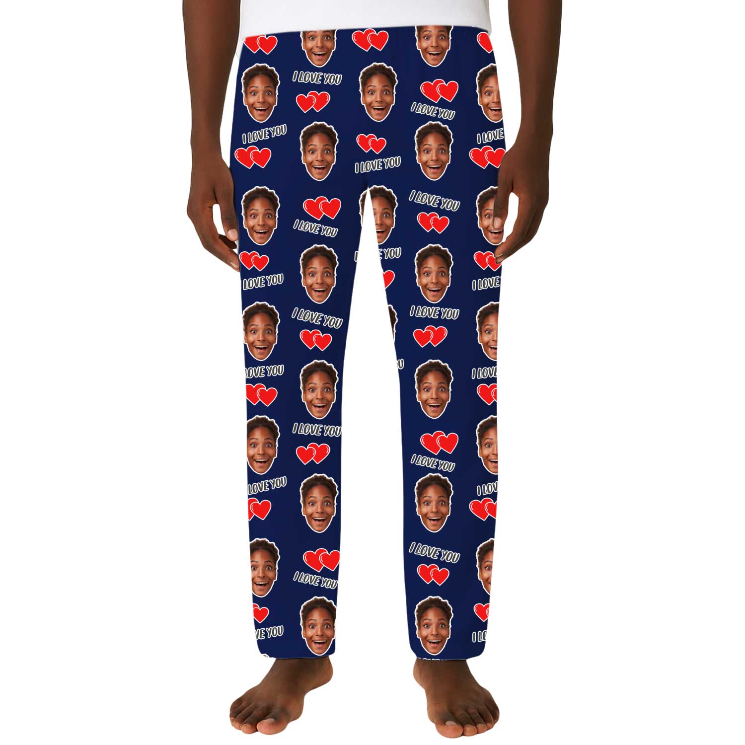 Men's I Love You Custom PJ Pants