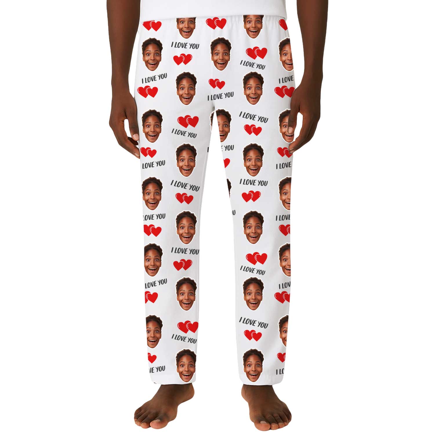 Men's I Love You Custom PJ Pants