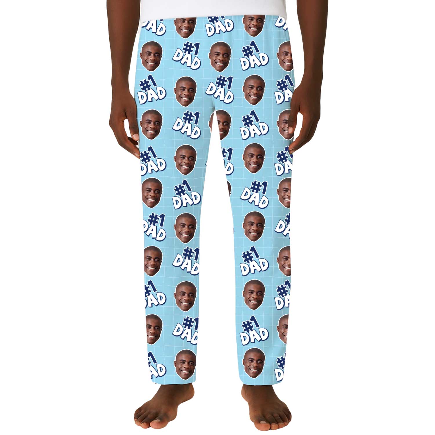 Men's Number 1 Dad Custom PJ Pants