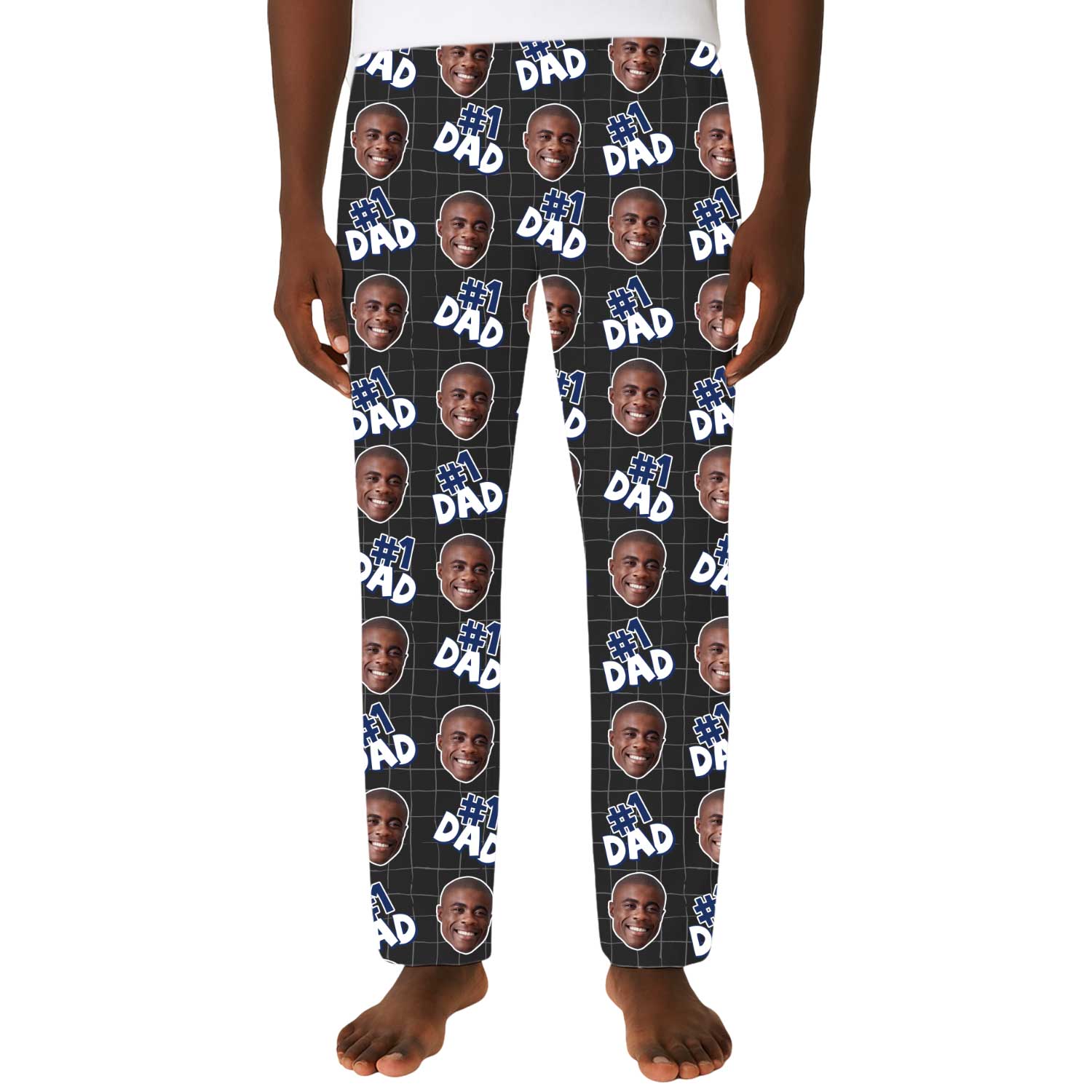 Men's Number 1 Dad Custom PJ Pants