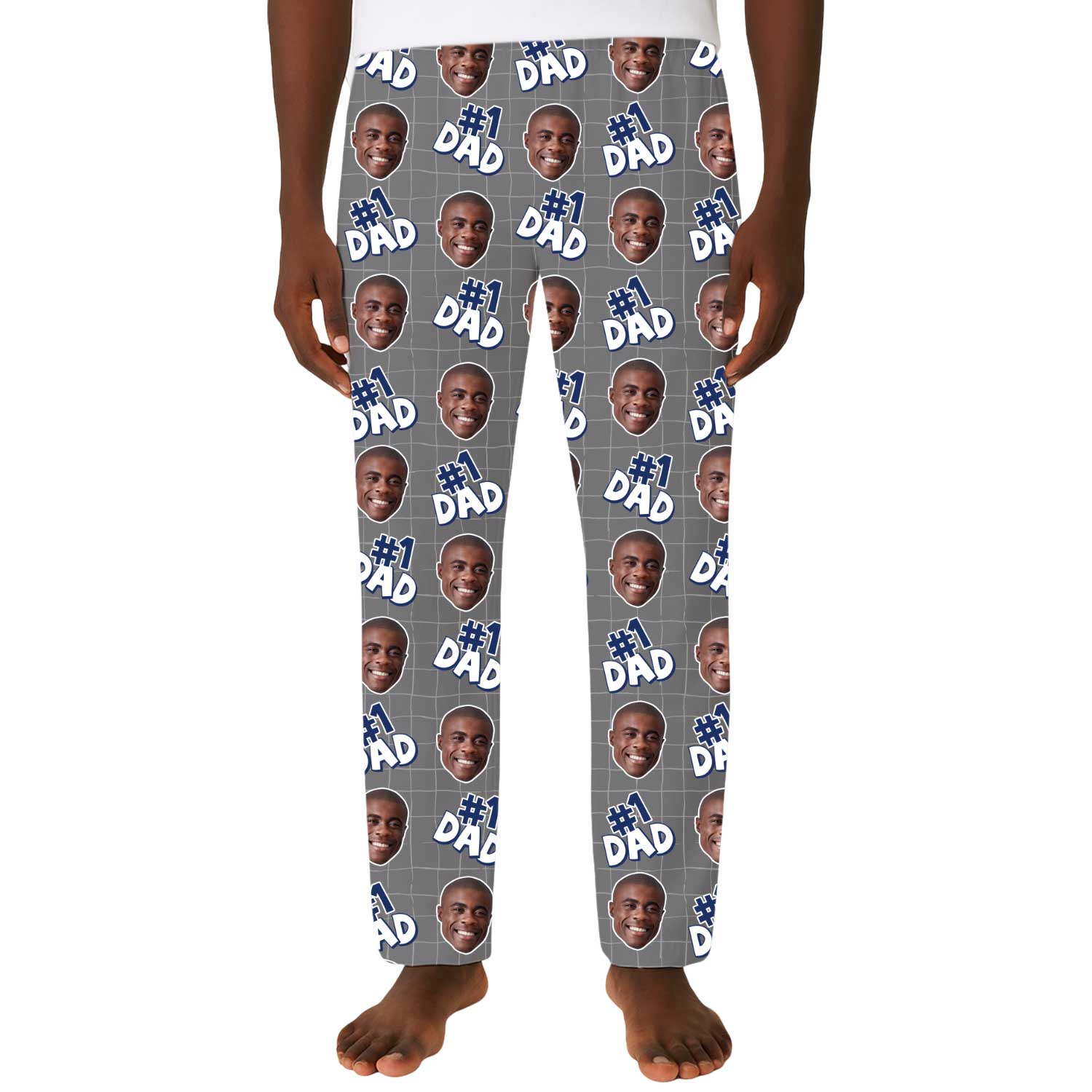 Men's Number 1 Dad Custom PJ Pants