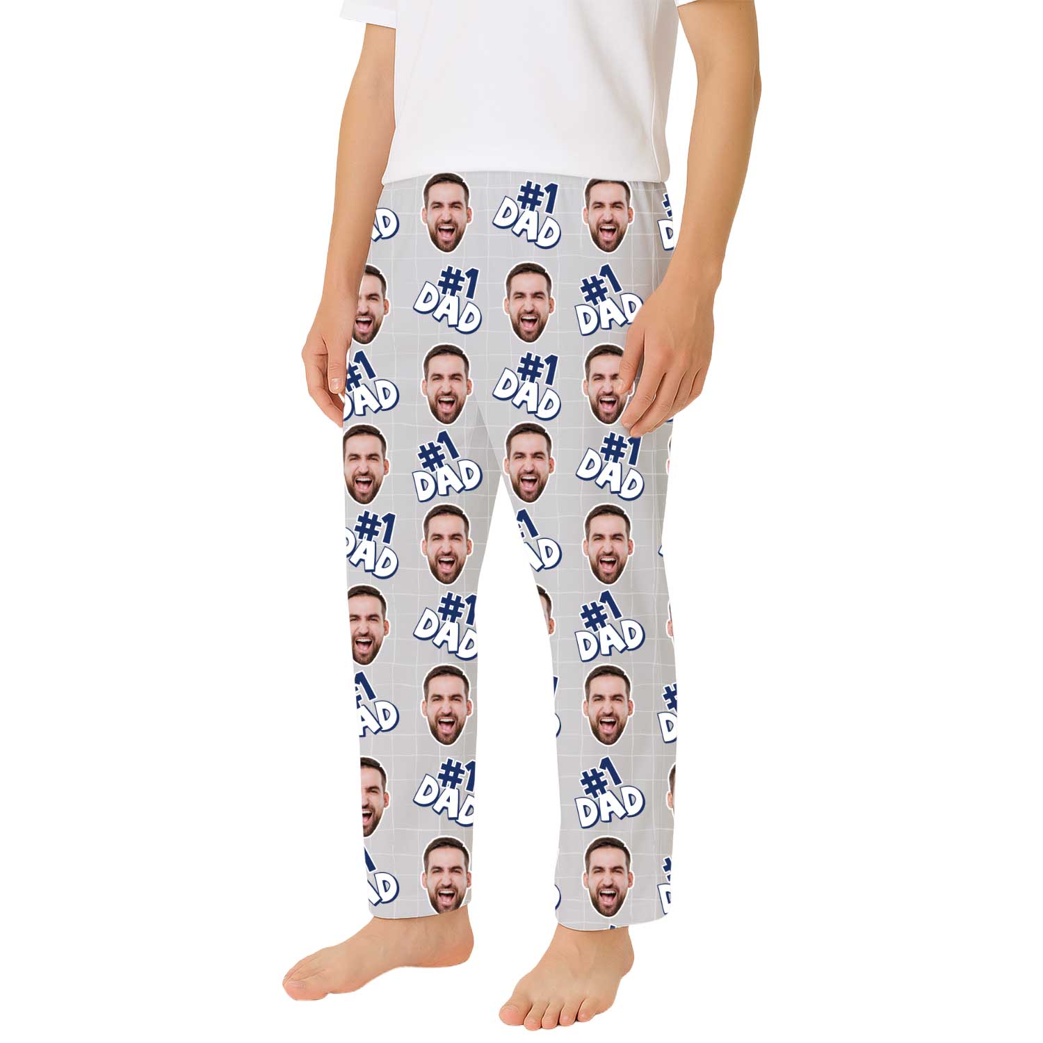 Men's Number 1 Dad Custom PJ Pants