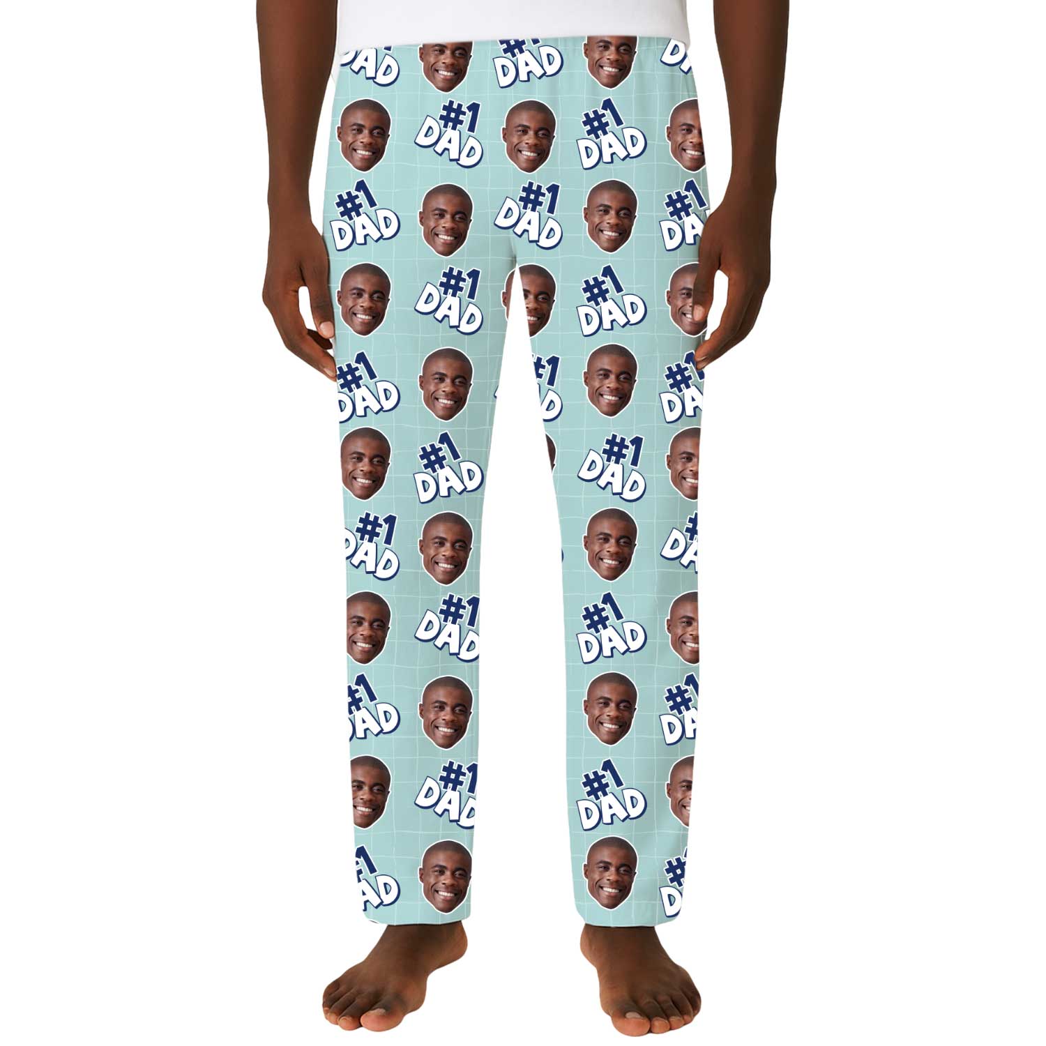 Men's Number 1 Dad Custom PJ Pants