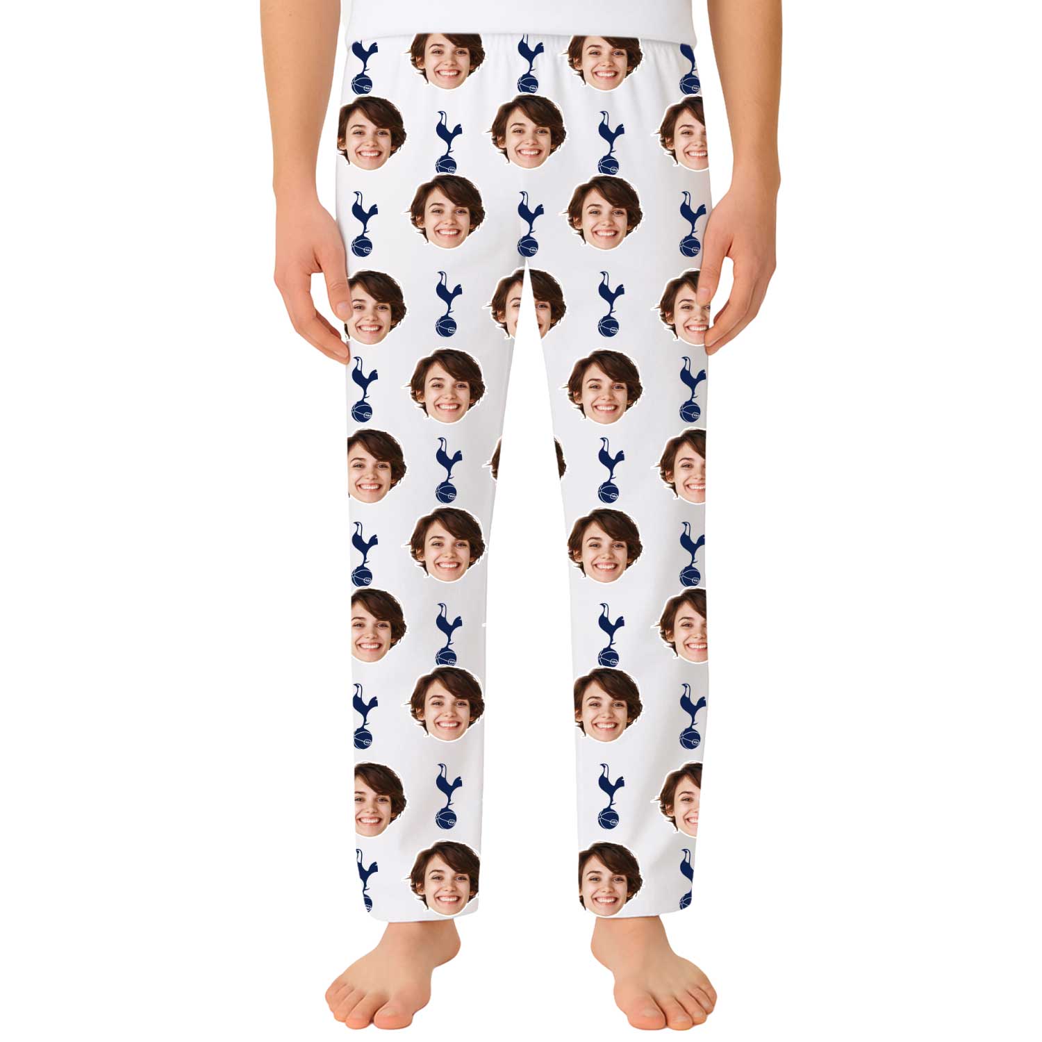 Spurs White Men's Custom PJ Pants