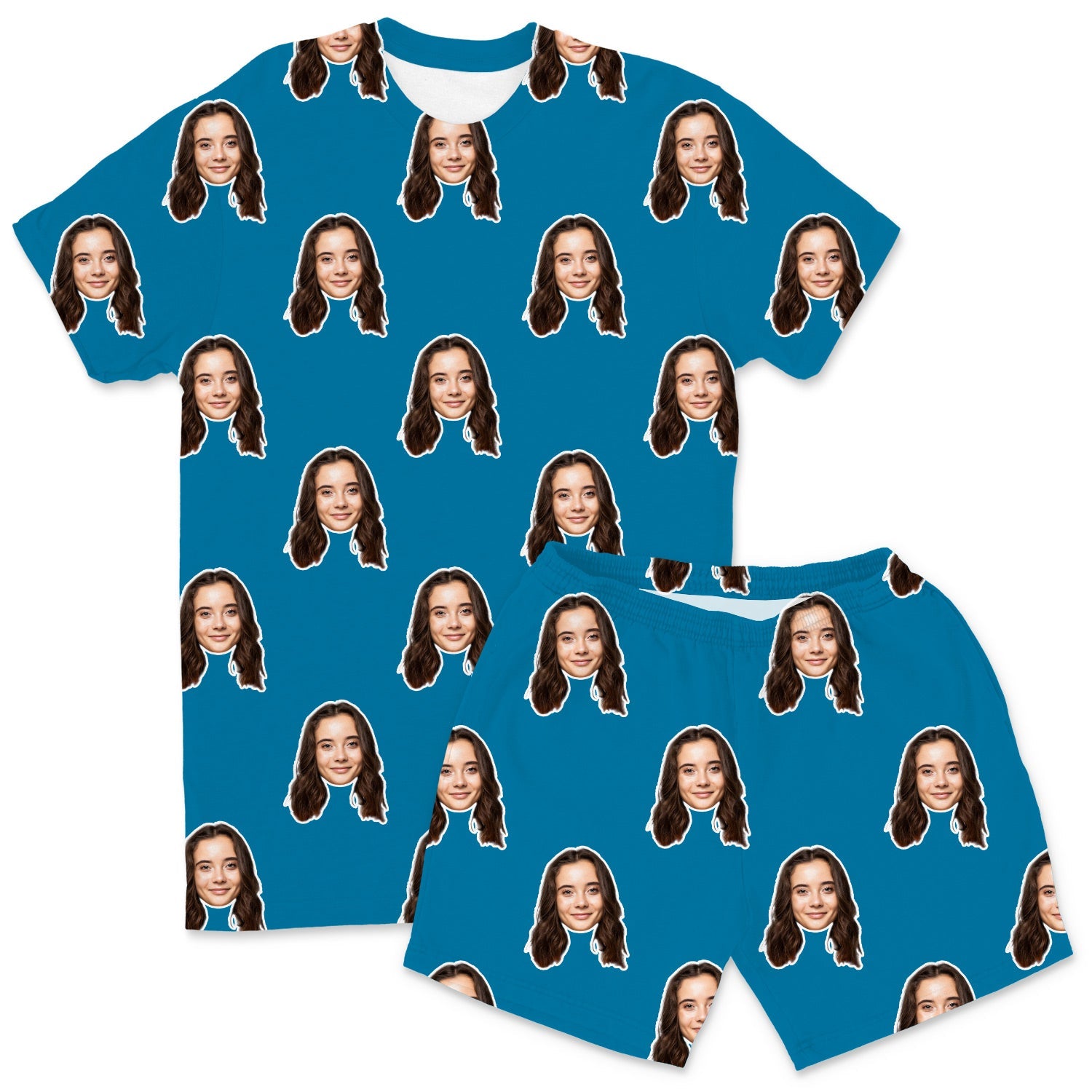 Custom Men's Pajamas - Your Face Shorts Set