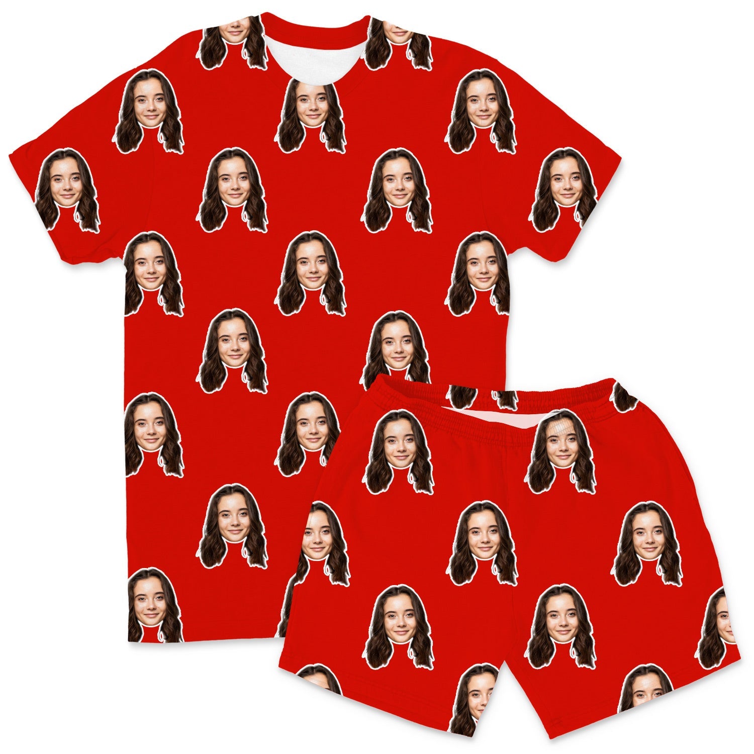 Custom Men's Pajamas - Your Face Shorts Set