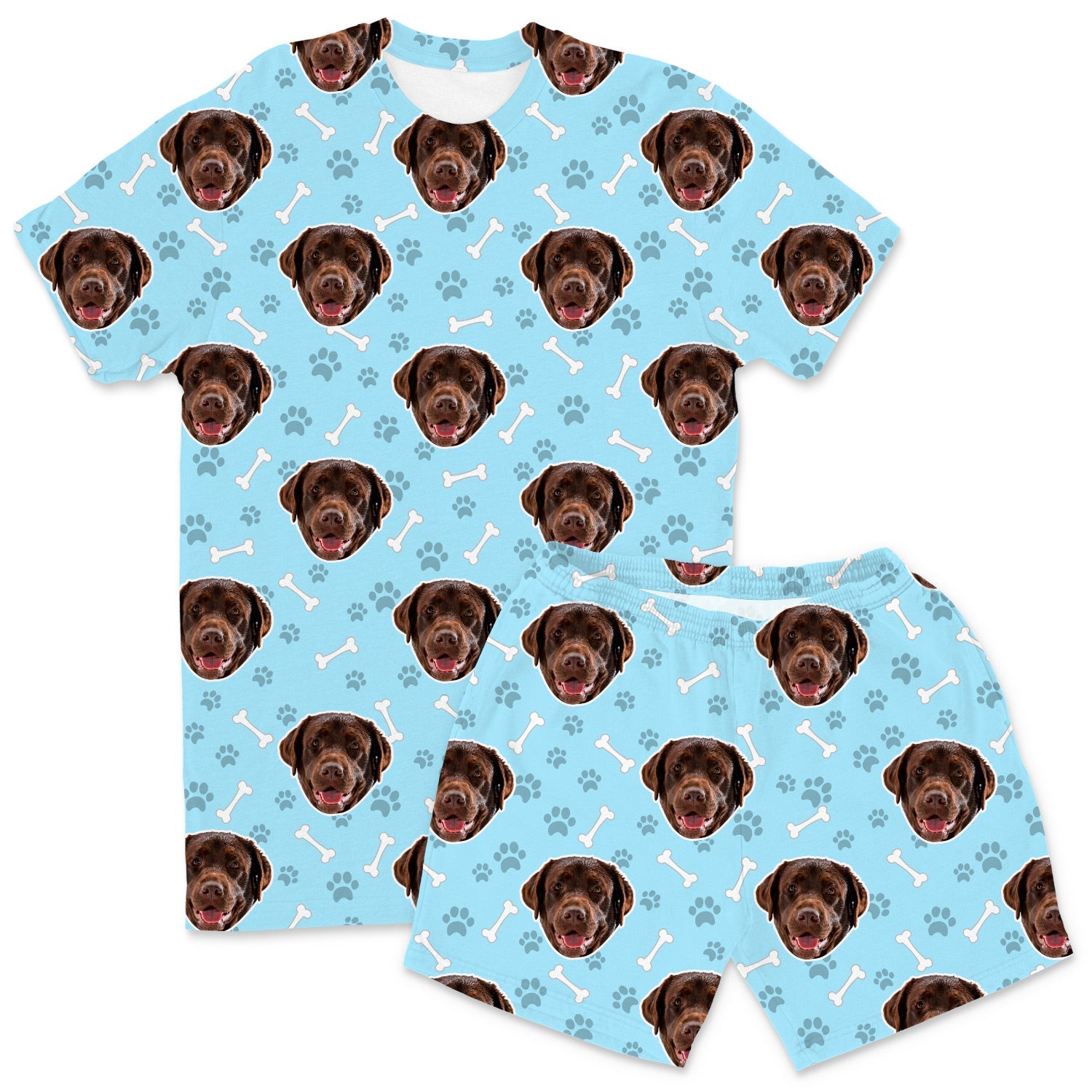 Your Dog Men's Custom Pajamas - Shorts Set