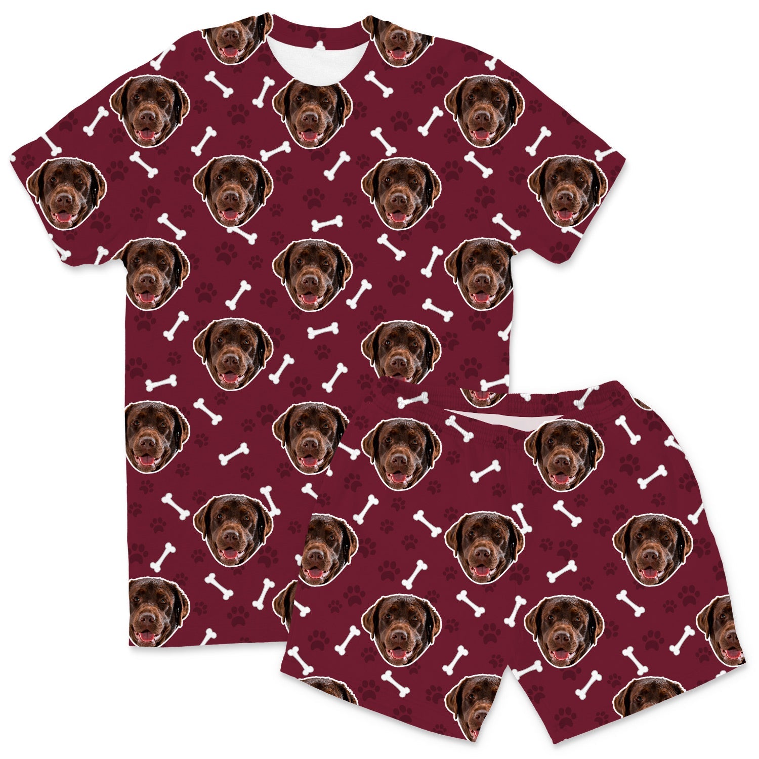 Your Dog Men's Custom Pajamas - Shorts Set