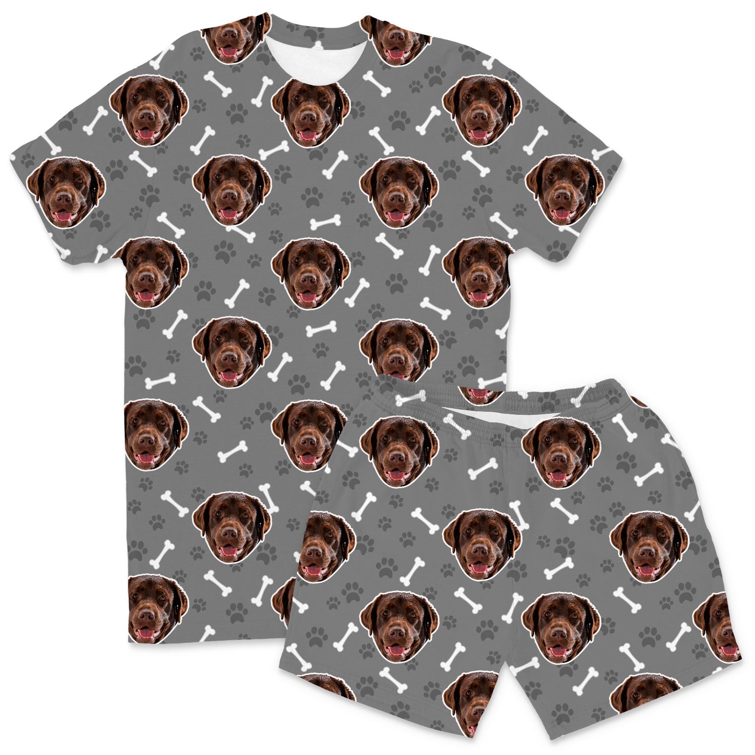 Your Dog Men's Custom Pajamas - Shorts Set