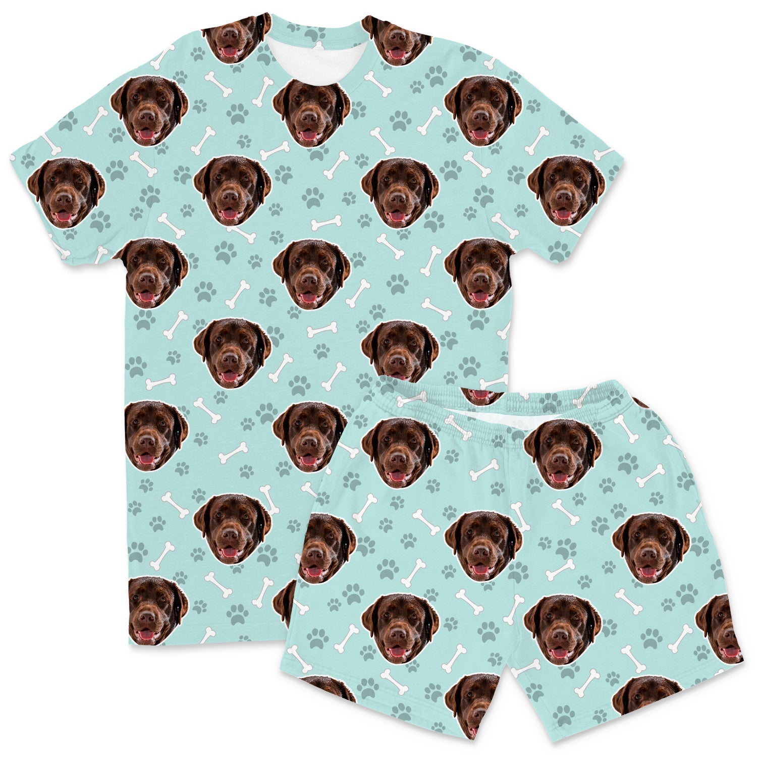 Your Dog Men's Custom Pajamas - Shorts Set