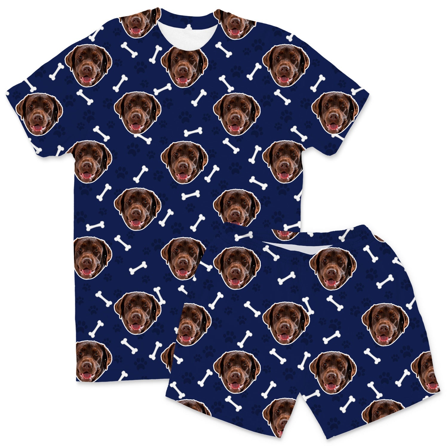 Your Dog Men's Custom Pajamas - Shorts Set