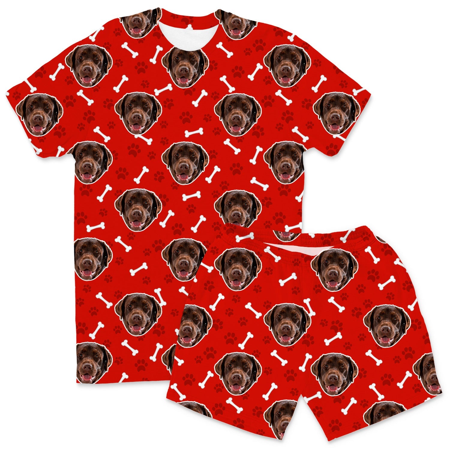 Your Dog Men's Custom Pajamas - Shorts Set
