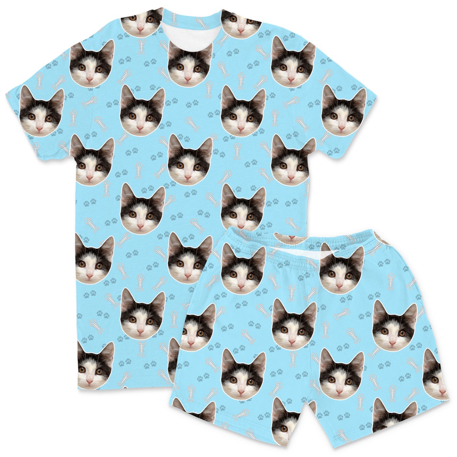 Your Cat Men's Custom Pajamas - Shorts Set