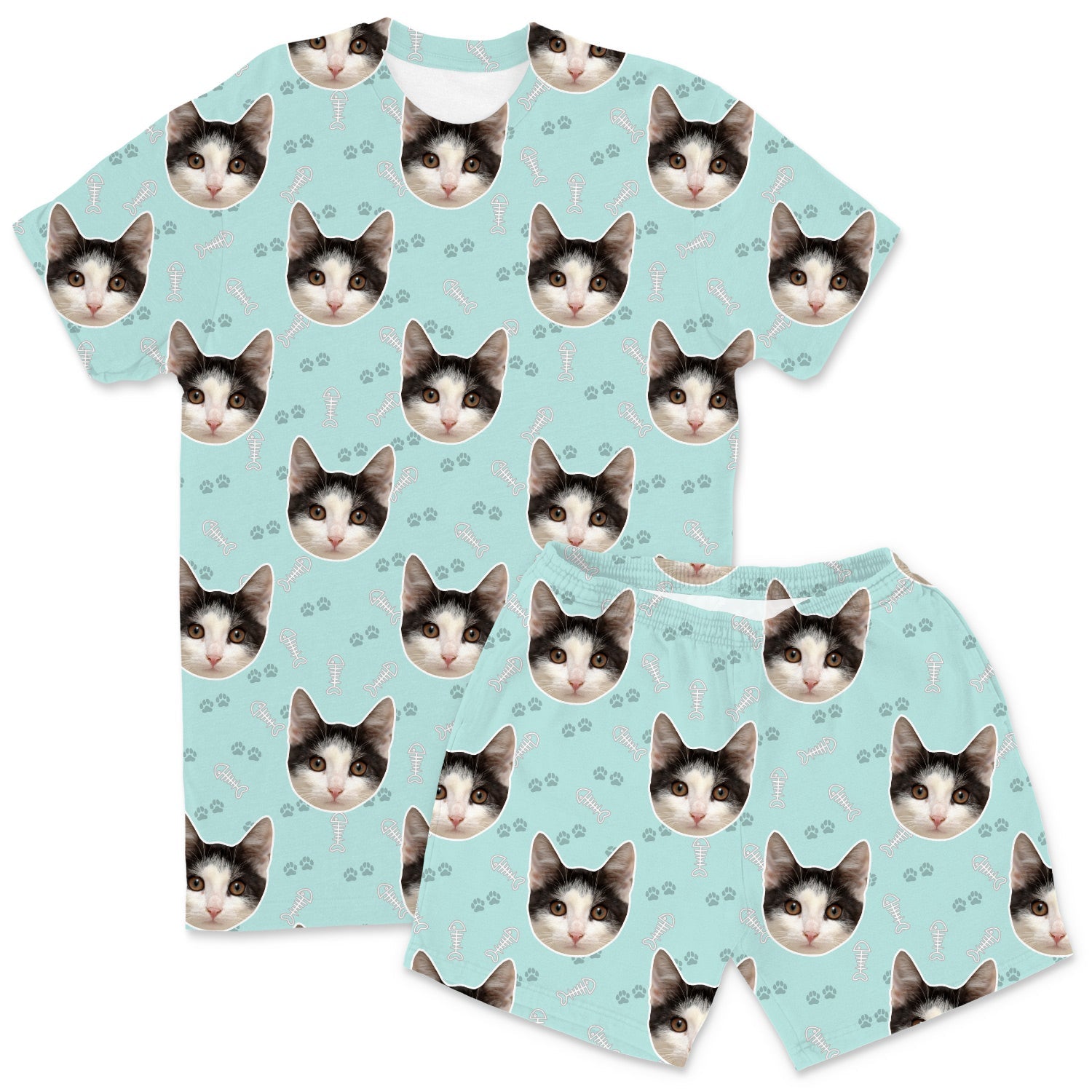 Your Cat Men's Custom Pajamas - Shorts Set