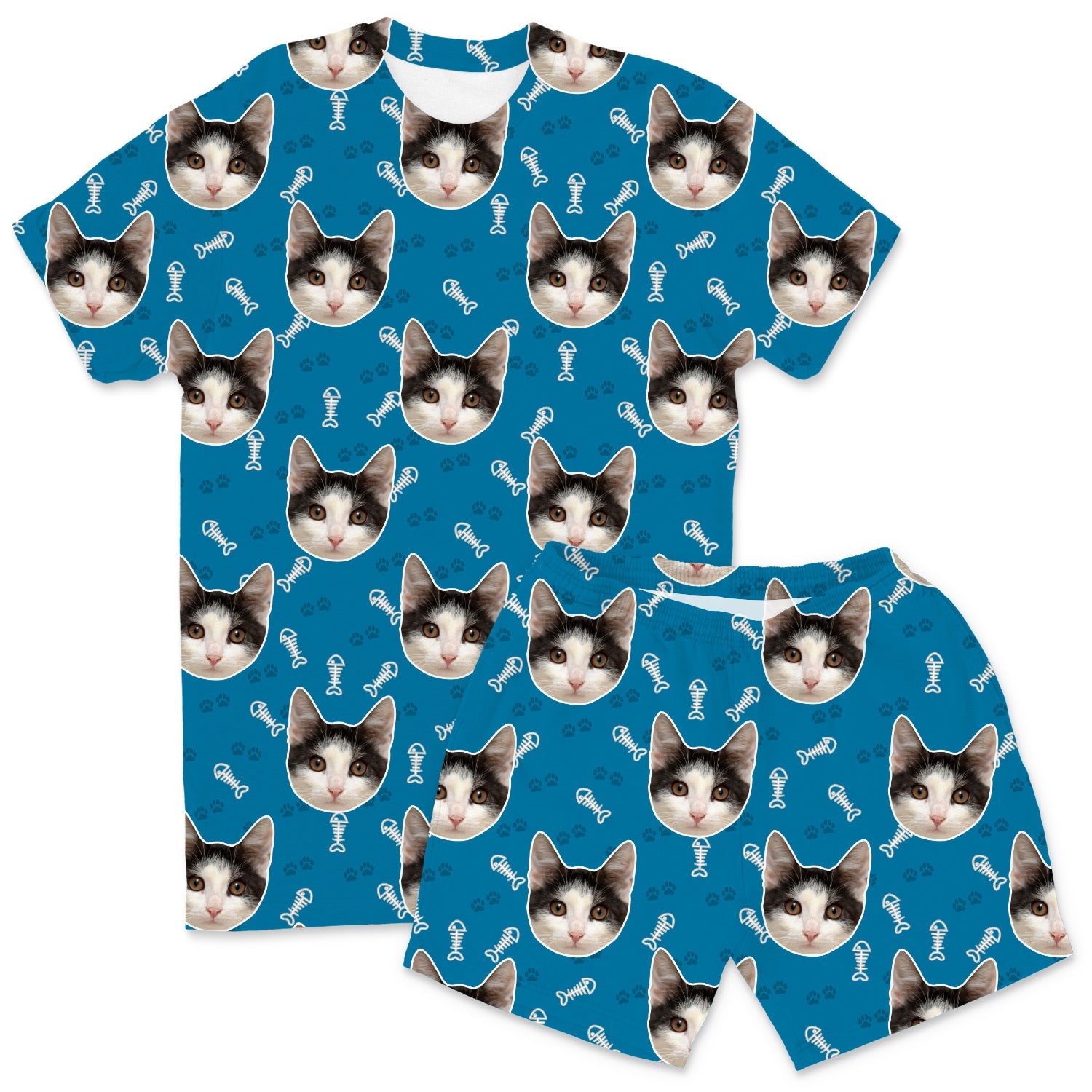 Your Cat Men's Custom Pajamas - Shorts Set