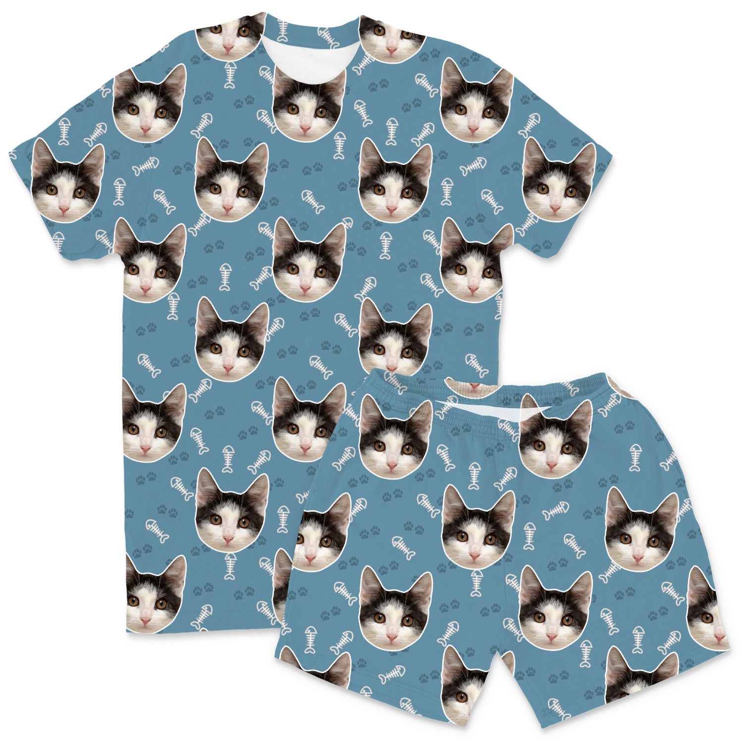 Your Cat Men's Custom Pajamas - Shorts Set