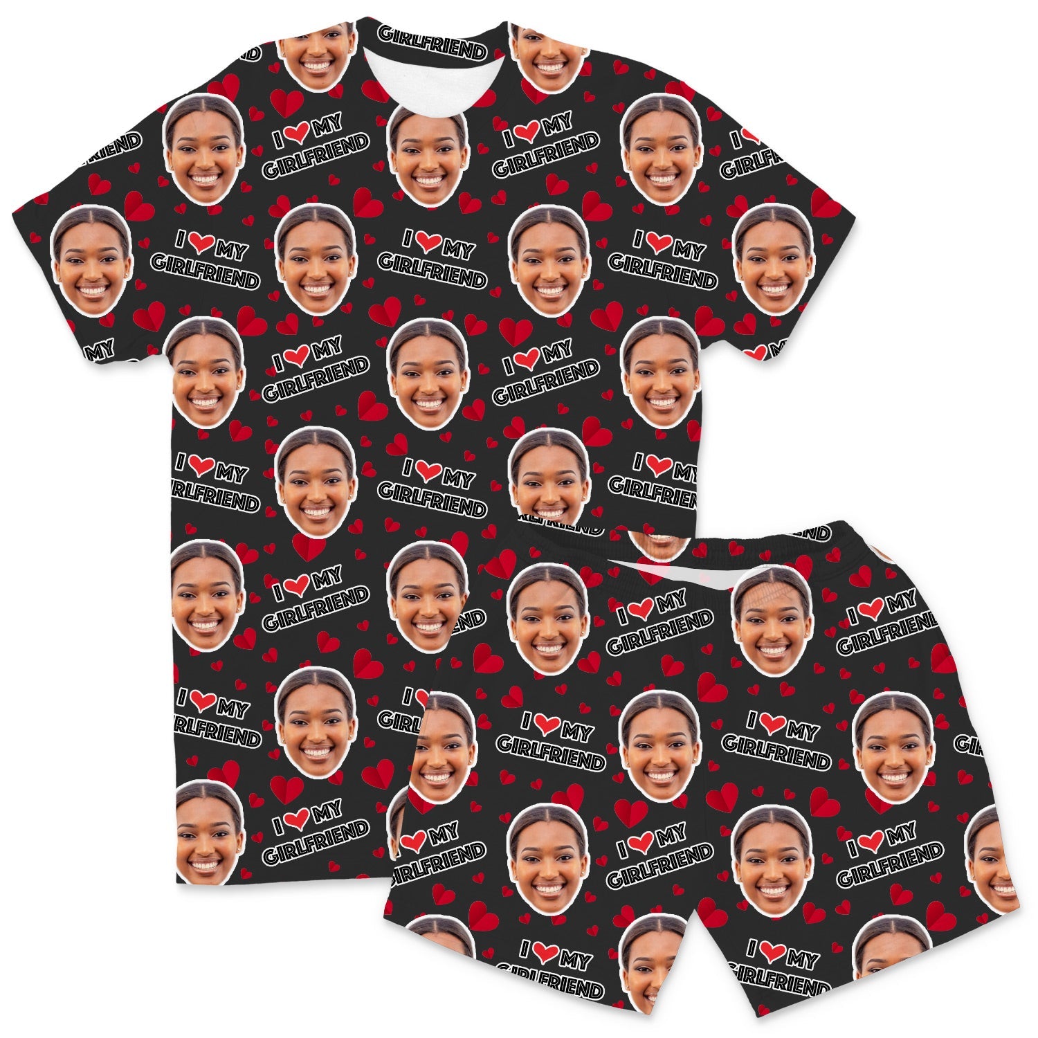Men's I Love My Girlfriend PJs - Shorts Set