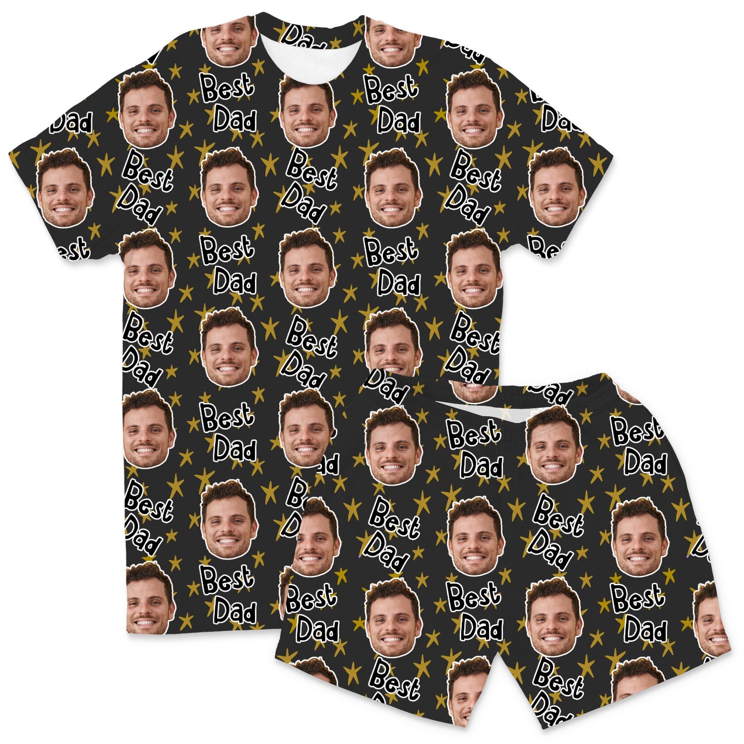 Best Dad Custom Men's PJ Shorts Set