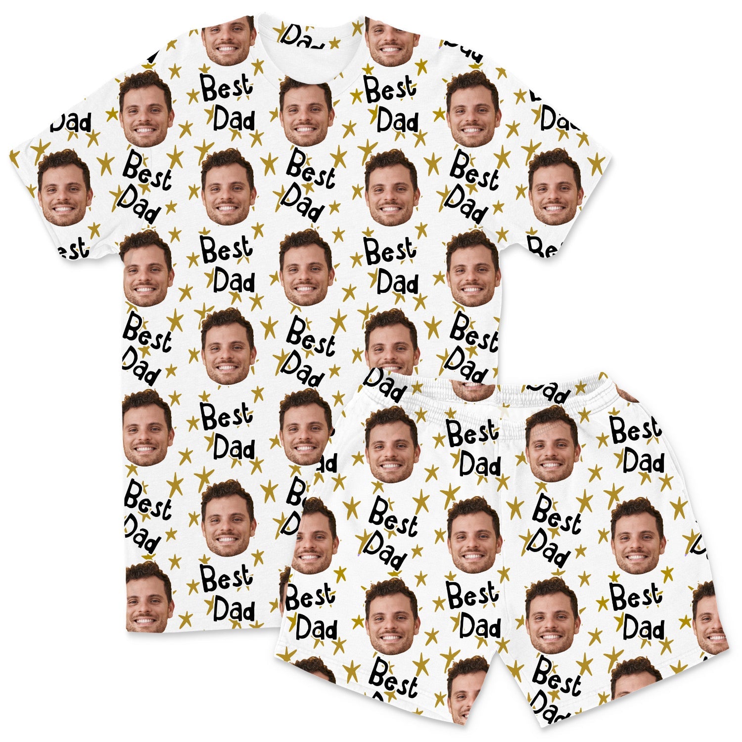 Men's Best Dad Custom PJs - Shorts Set