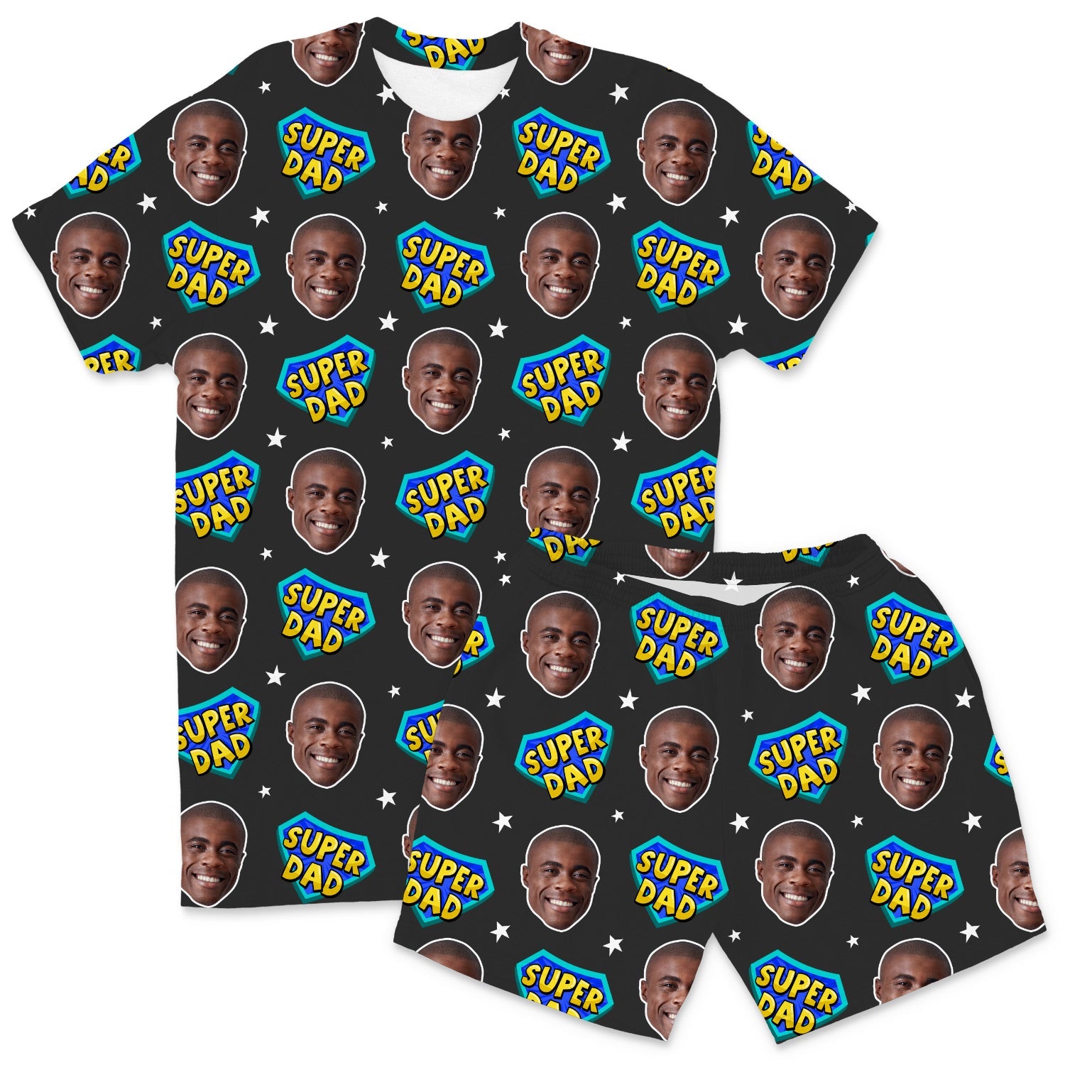 Men's Super Dad Custom PJs - Shorts Set