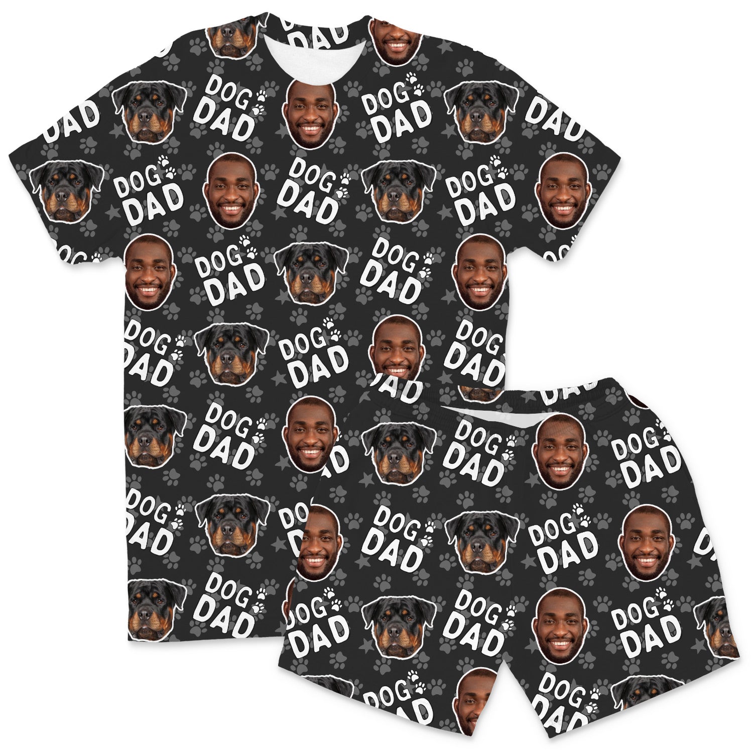 Men's Dog Dad Custom PJs - Shorts Set