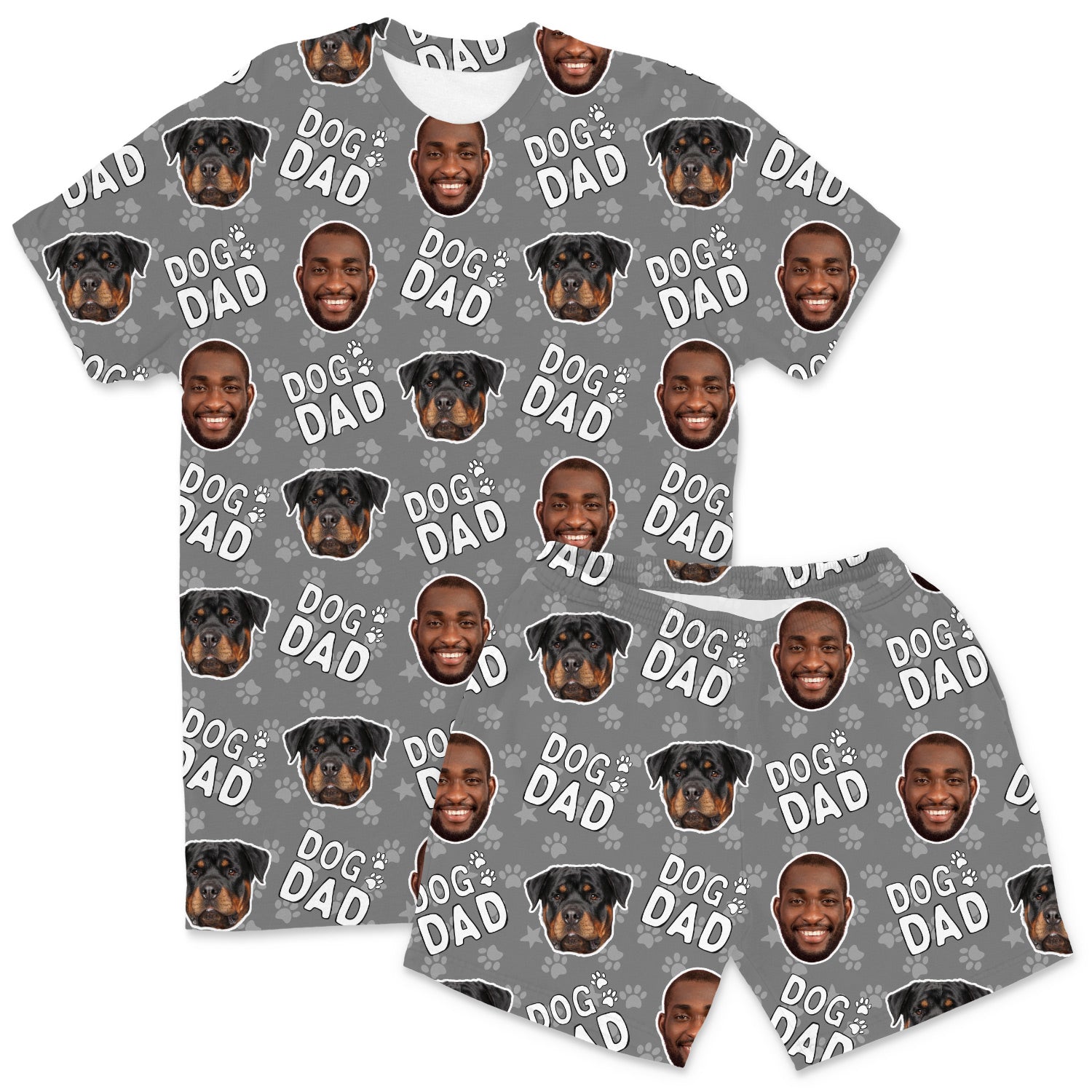 Men's Dog Dad Custom PJs - Shorts Set