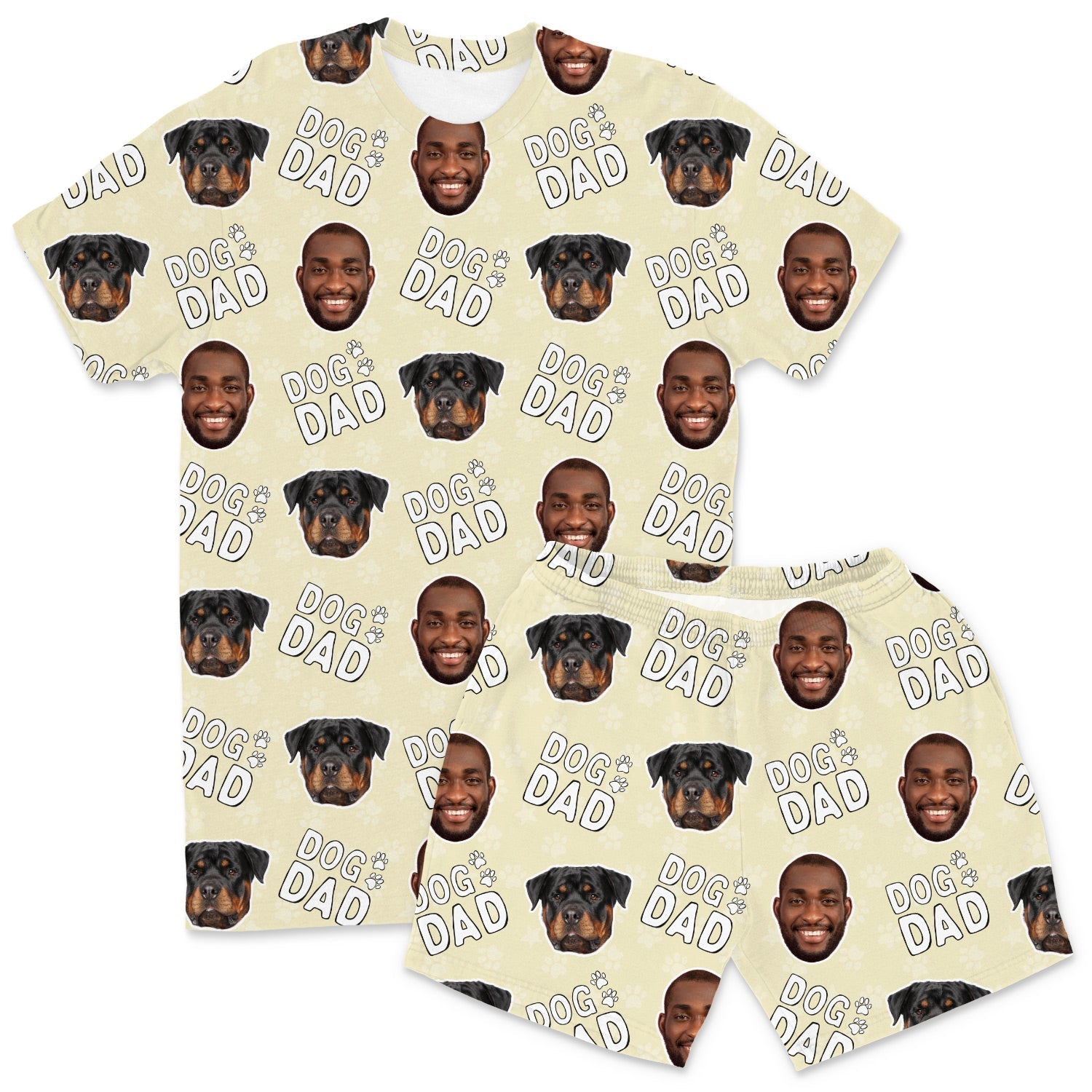 Men's Dog Dad Custom PJs - Shorts Set