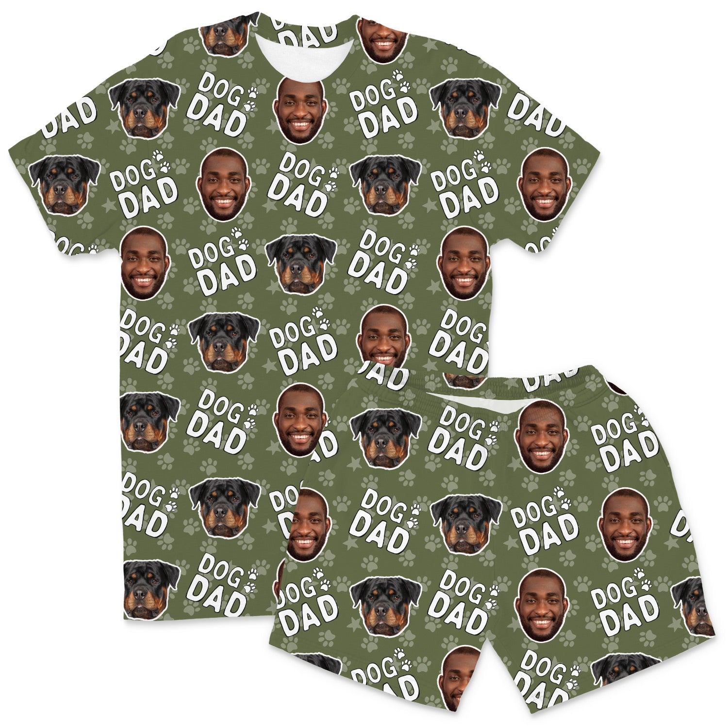 Men's Dog Dad Custom PJs - Shorts Set