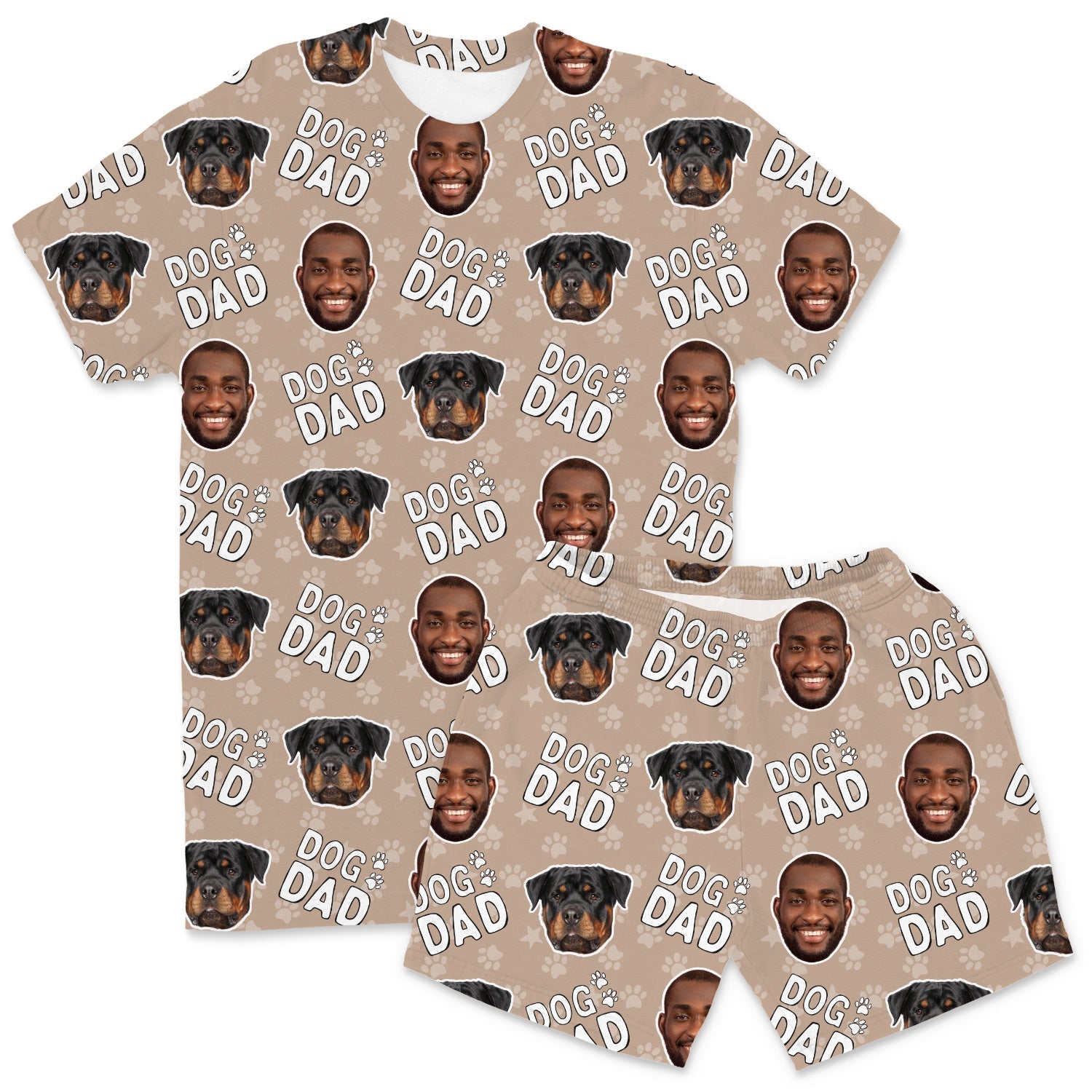 Men's Dog Dad Custom PJs - Shorts Set