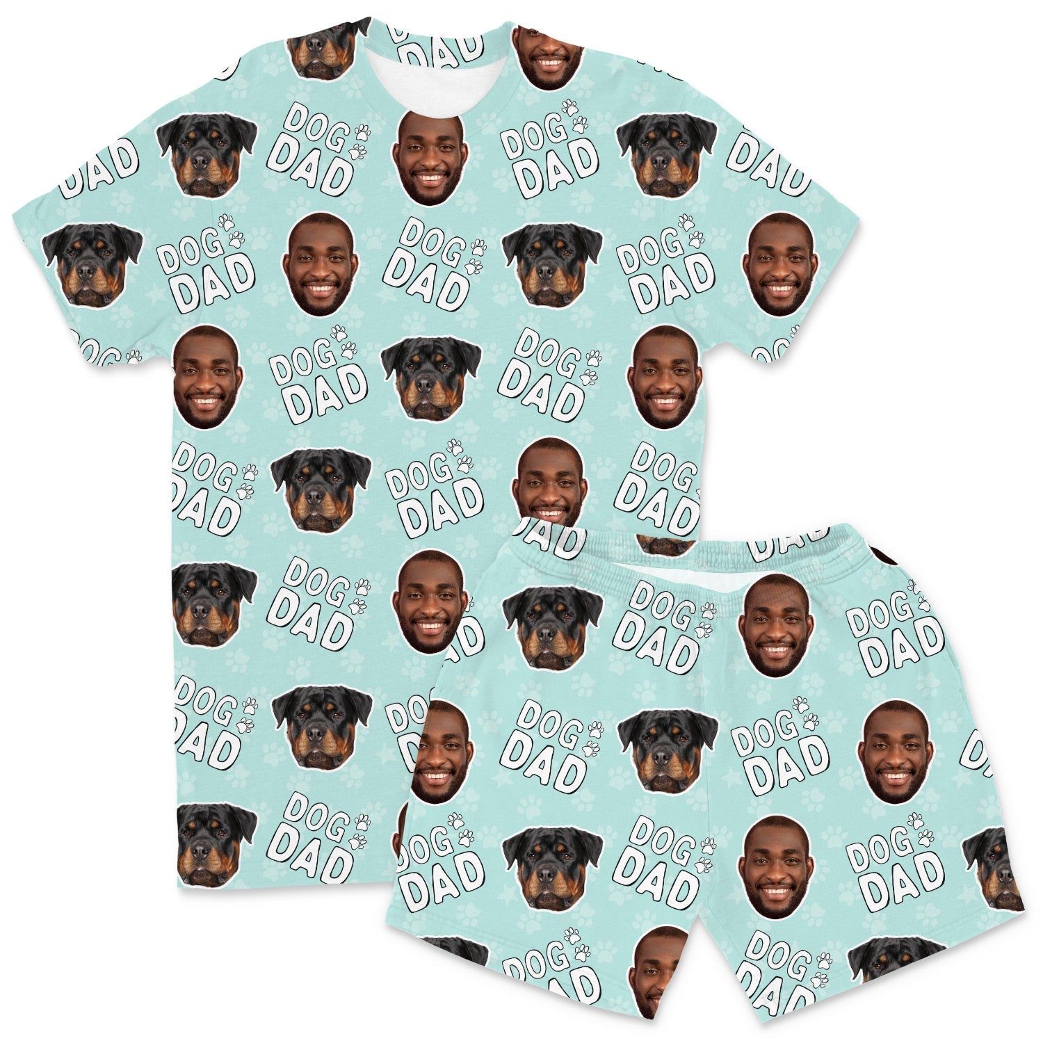 Men's Dog Dad Custom PJs - Shorts Set