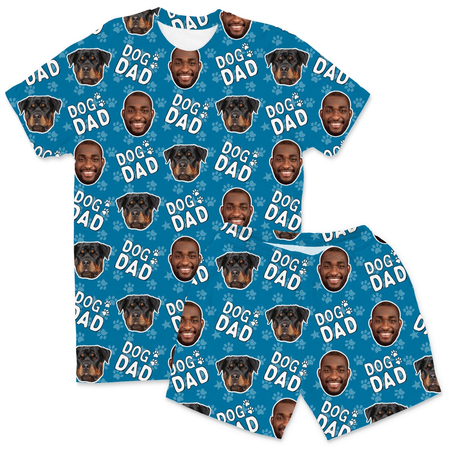 Men's Dog Dad Custom PJs - Shorts Set